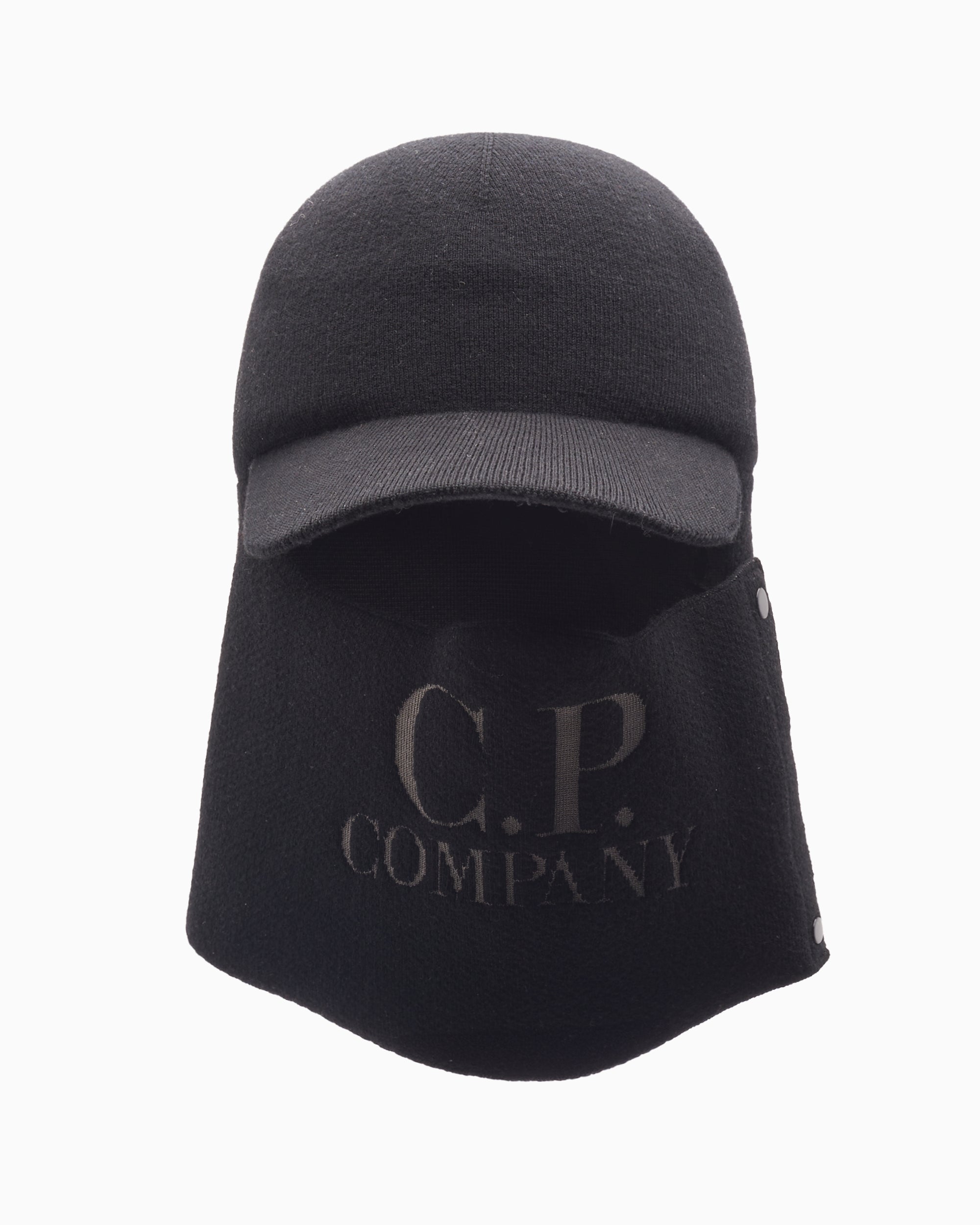 Boné CP Company Unisex Extrafine Merino Wool Visor Neck Cap Unisexo