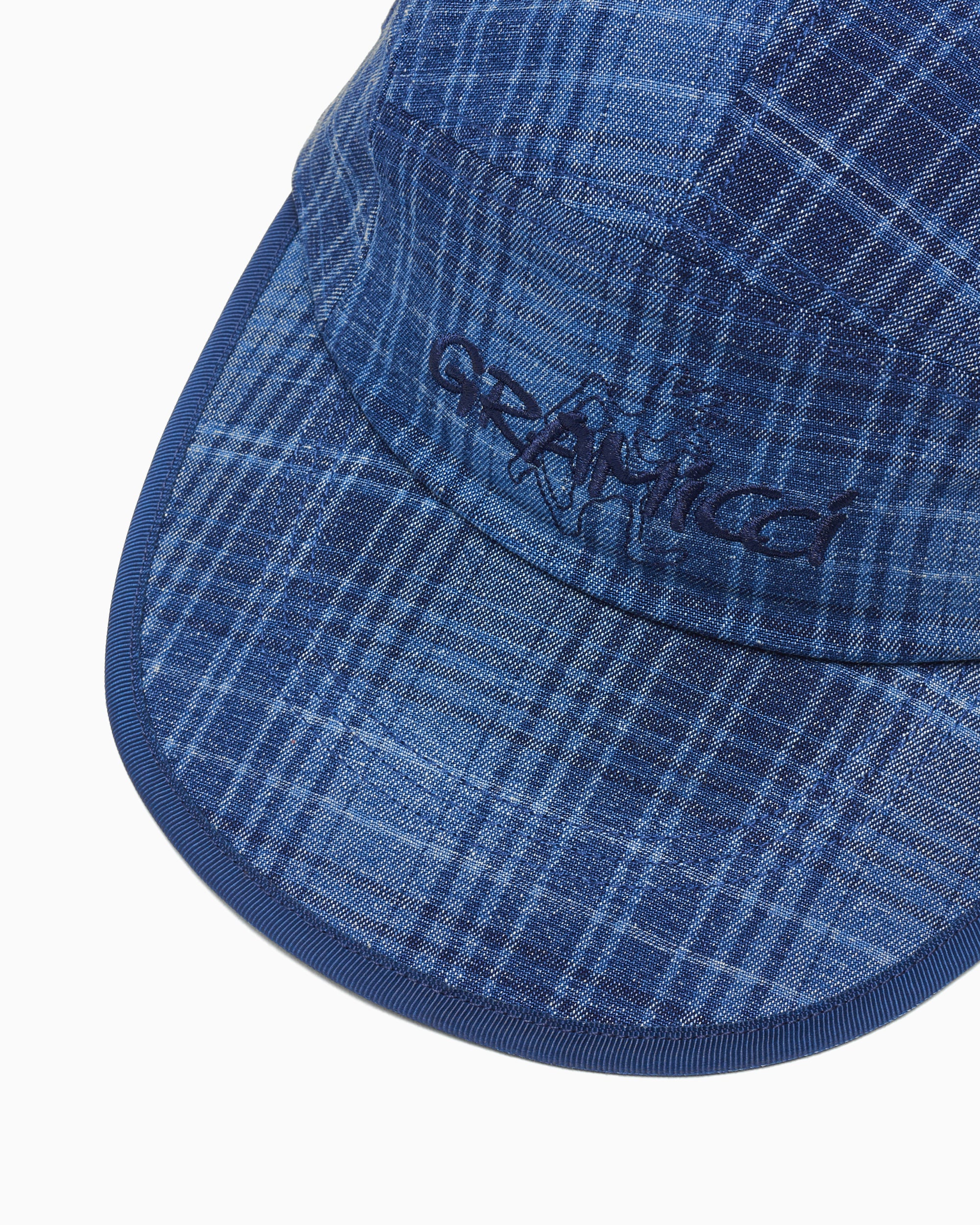 Caps Gramicci O.G. Long Bill Plaid Unisex Cap - G5FA-153-INDIGOCHECKEREDPLAID