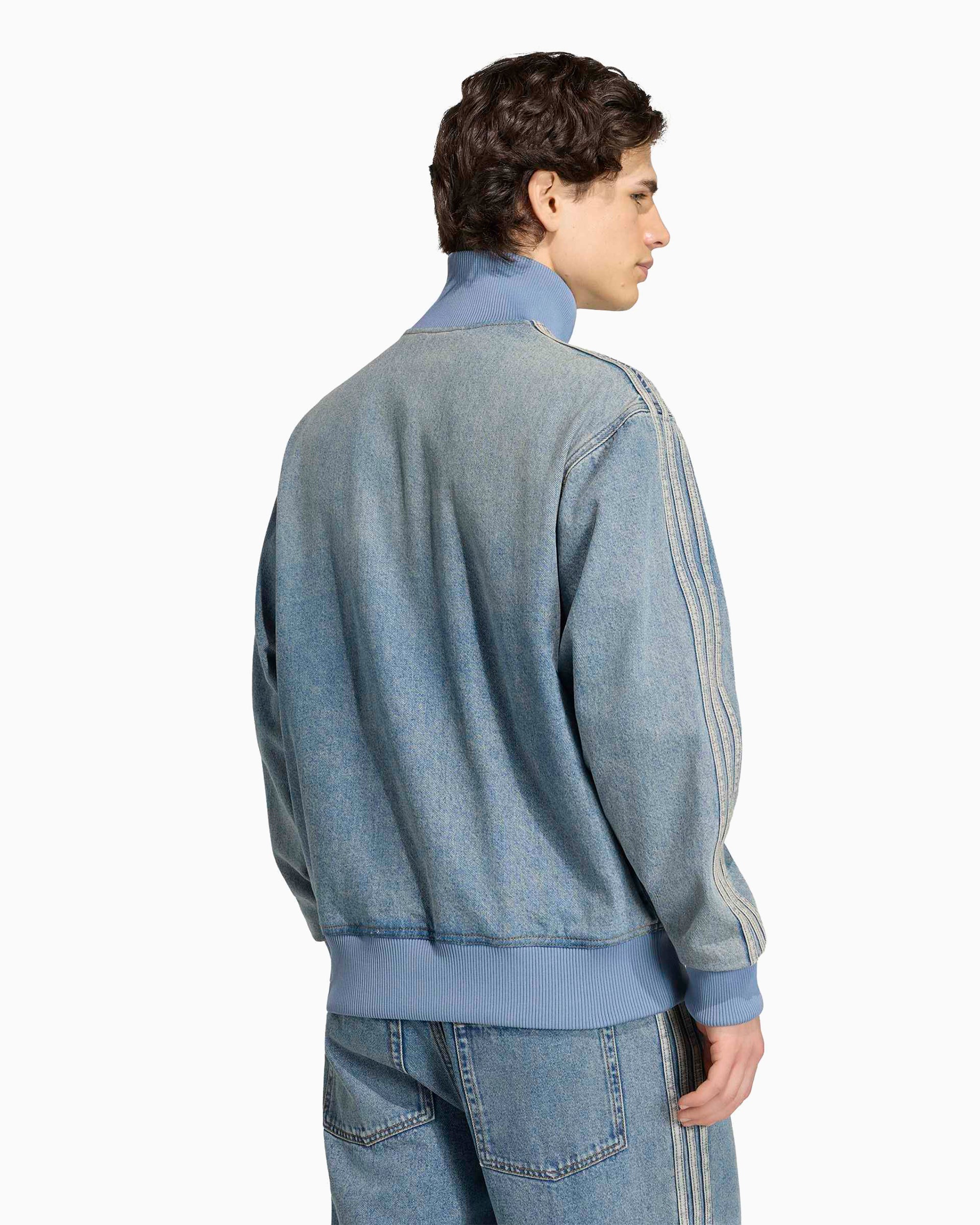Jackets Coats adidas Originals Firebird Adicolor Denim Logo Relaxed Men's Track Jacket - KS4970