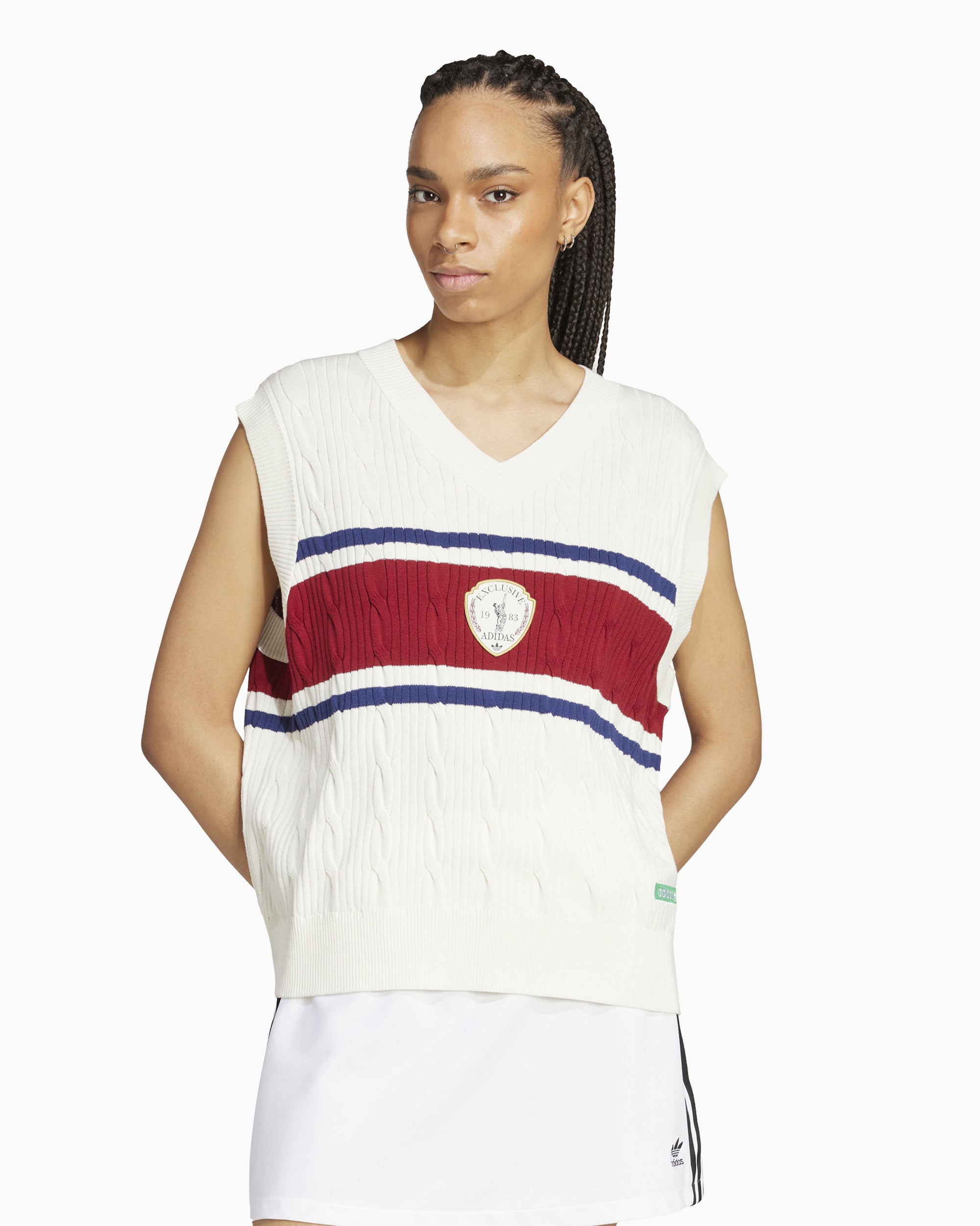 Jackets Coats Adidas Originals Retro Sports Cricket-Inspired Women's Vest Women's Vest - KA4393