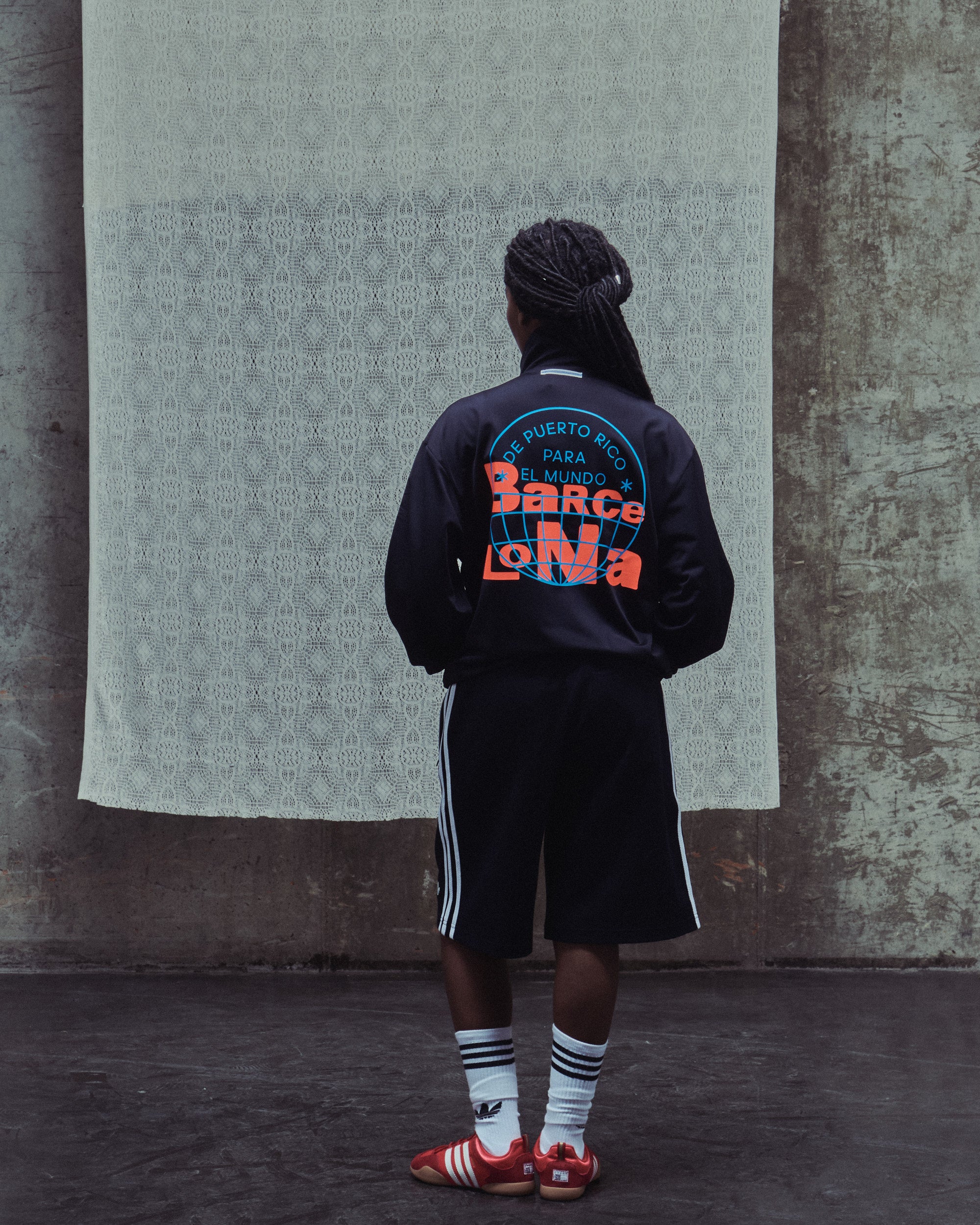 Jackets Coats adidas Originals x Bad Bunny DtMF Tour Merch "Barcelona" Firebird Relaxed Men's Track Jacket - LG9053