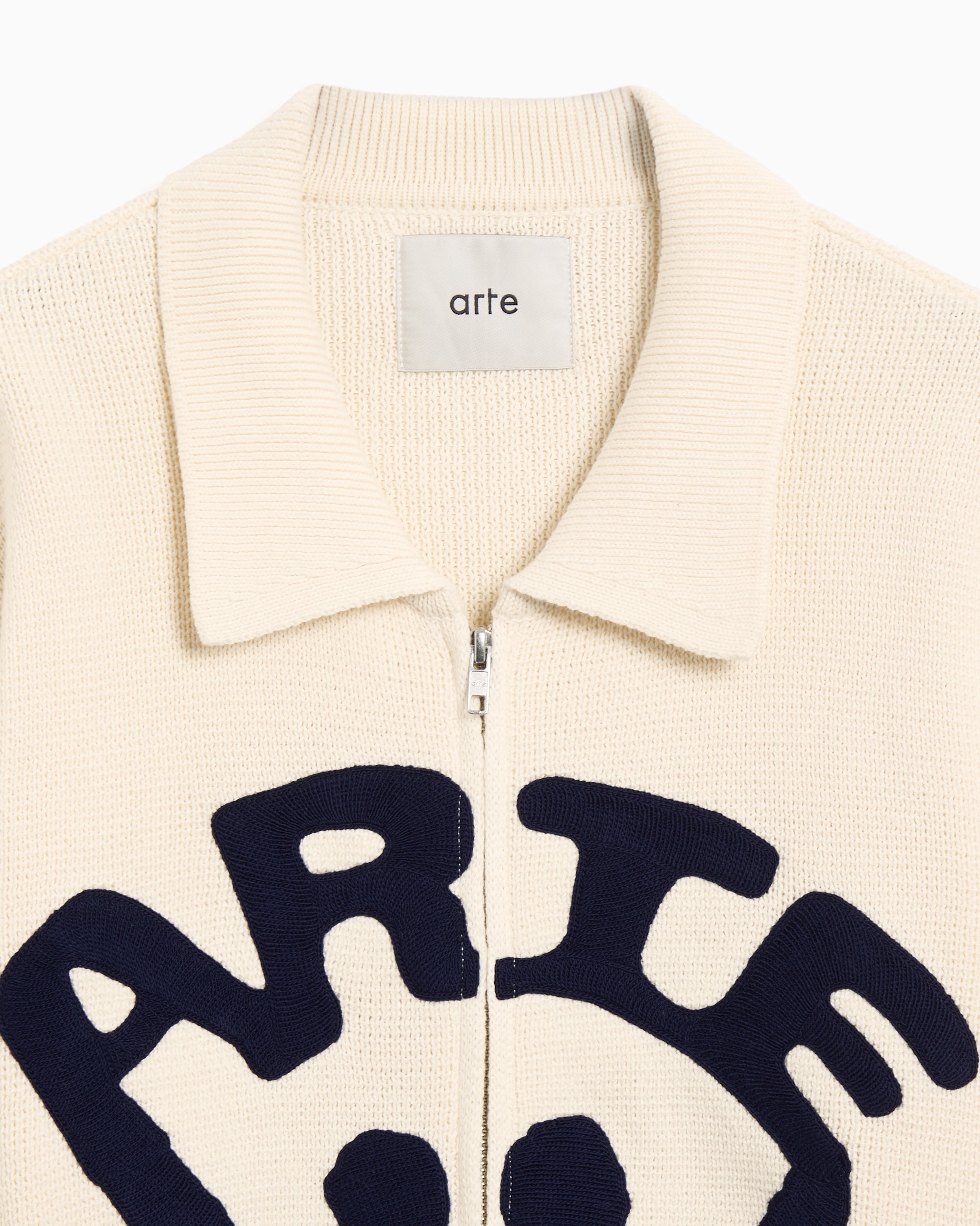 Jackets Coats Arte Antwerp All Together Cardigan Logo Men's Cardigan - AW25-233K-Cream