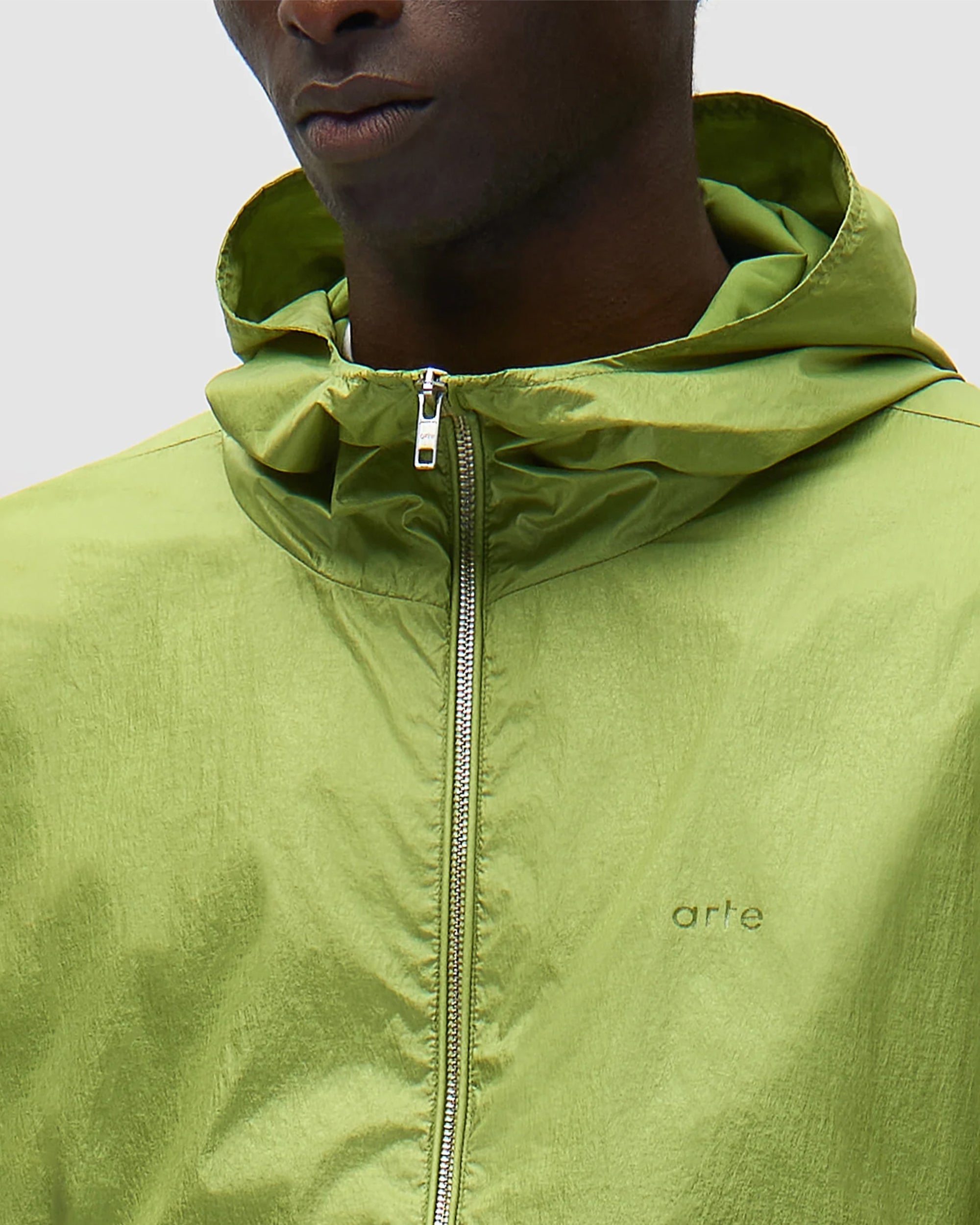 Jackets Coats Arte Antwerp Shiny Logo Men's Windbreaker - SS26-231J-Green