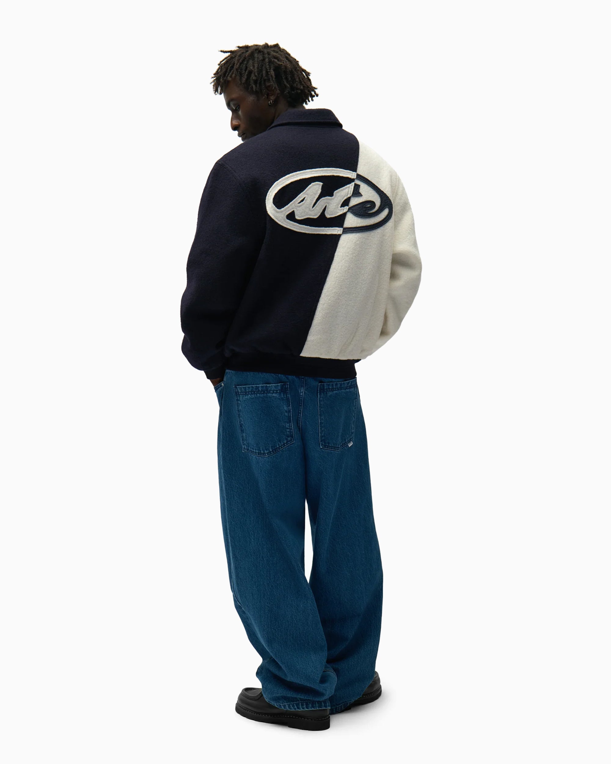 Jackets Coats Arte Antwerp Wool Logo Men's Varsity Jacket - SS26-067J-BlueWhite