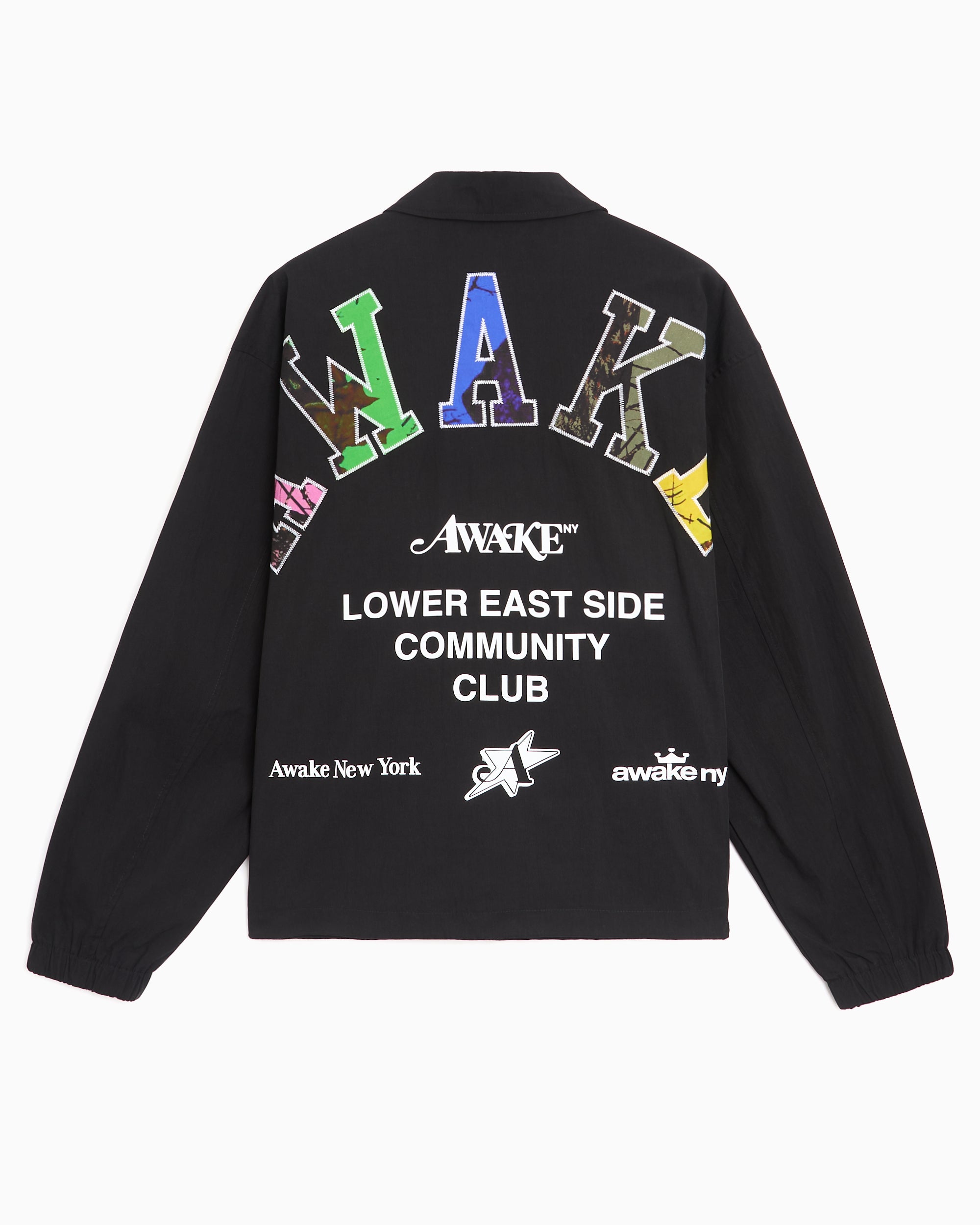 Jackets Coats Awake NY LES Community Graphic Men's Light Jacket - AWK-SP26-OT003-BLK