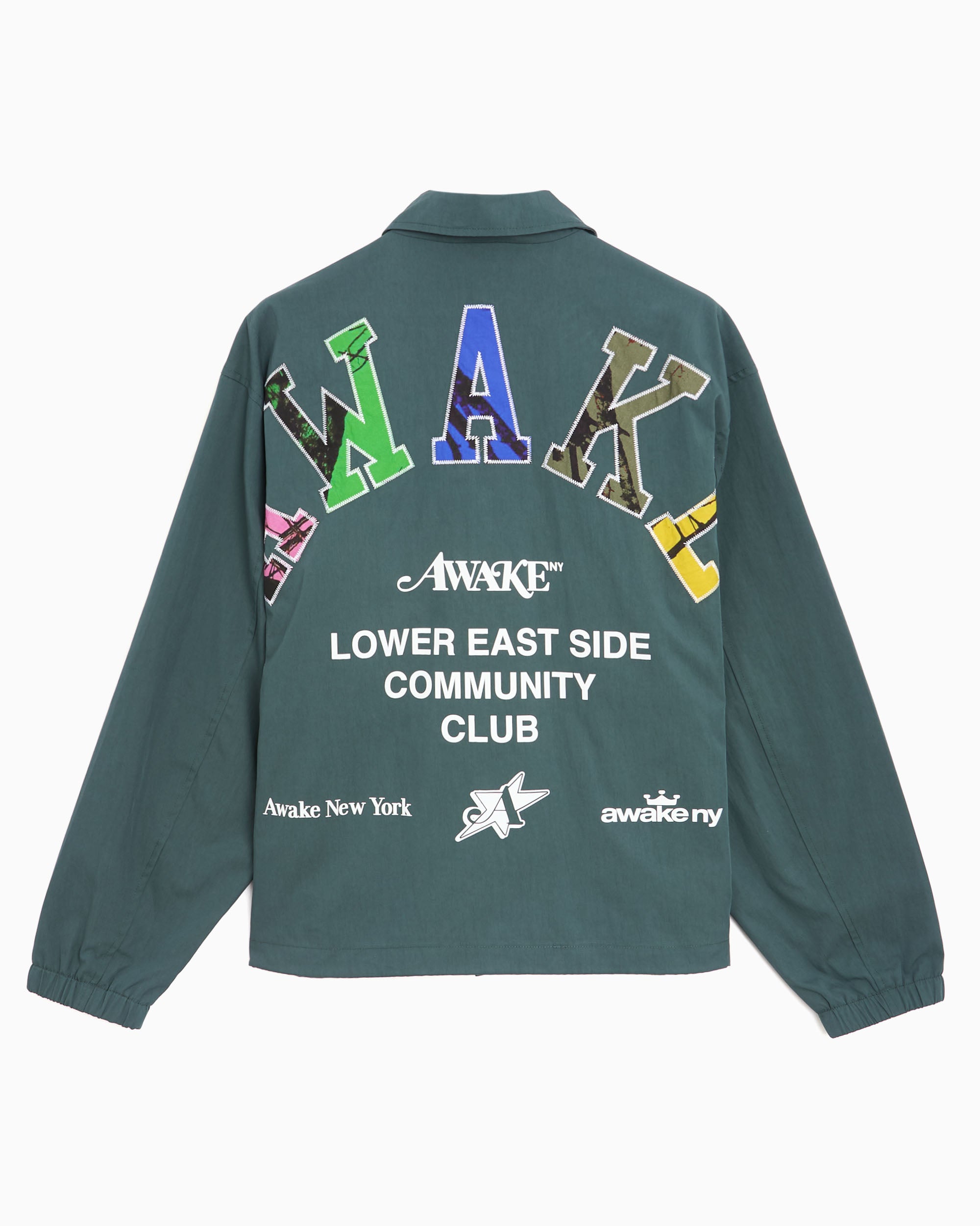 Jackets Coats Awake NY LES Community Graphic Men's Light Jacket - AWK-SP26-OT003-TEAL