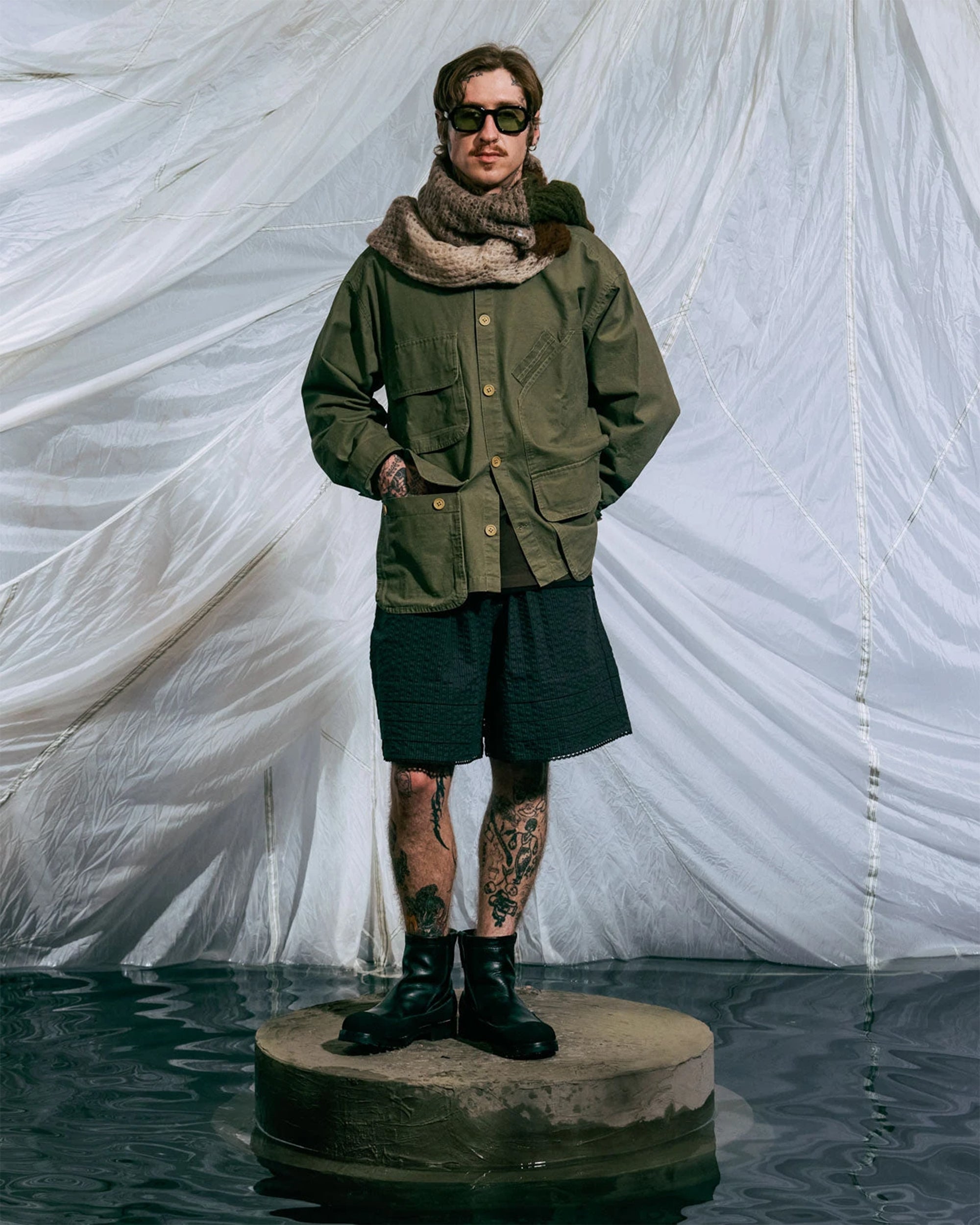 Jackets Coats Brain Dead Military Relaxed Men's Light Jacket - BDP26O00004845GR04