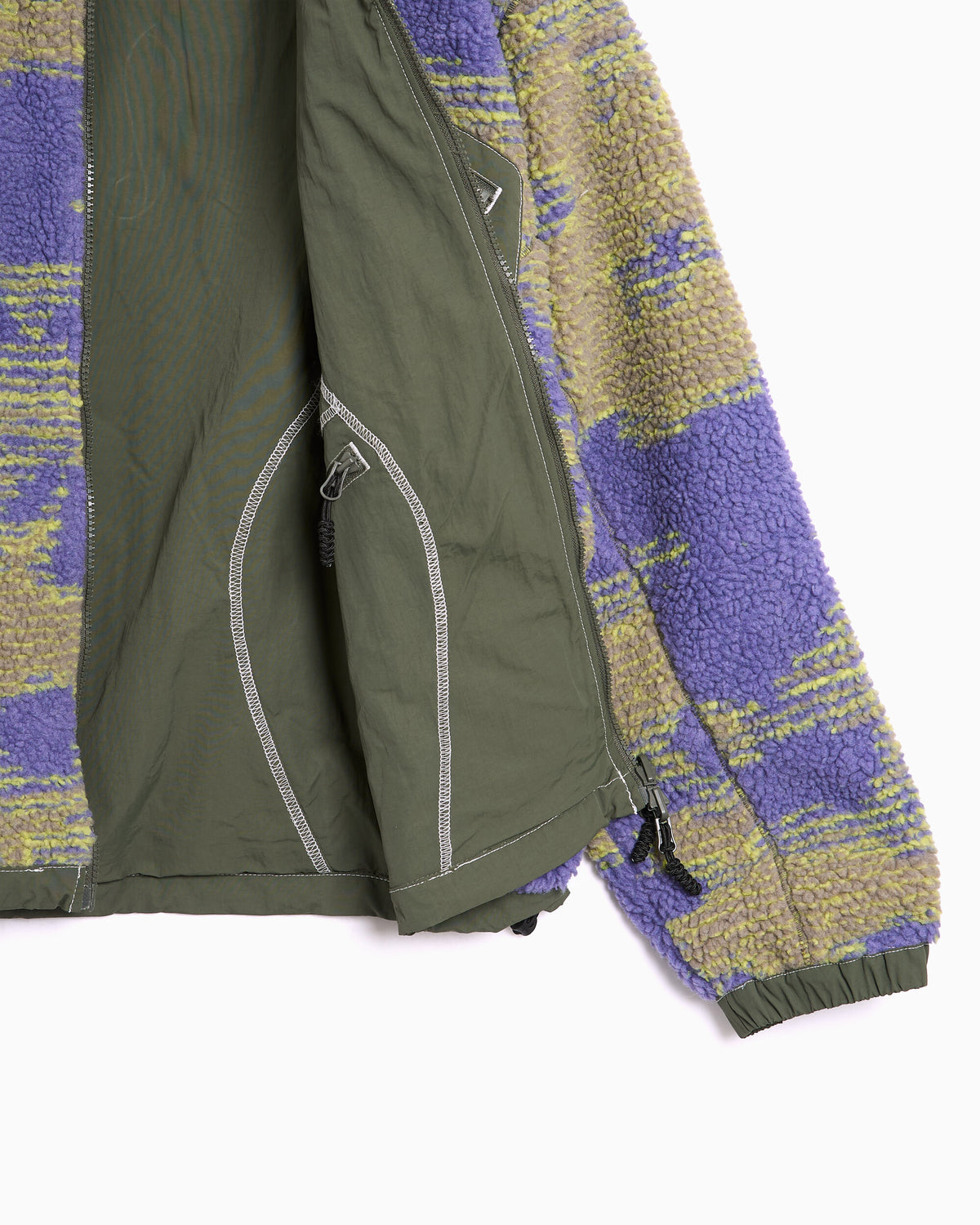 Jackets Coats Brain Dead Sherpa Camo Print Reversible Relaxed Men's Fleece Jacket - F26O09005239