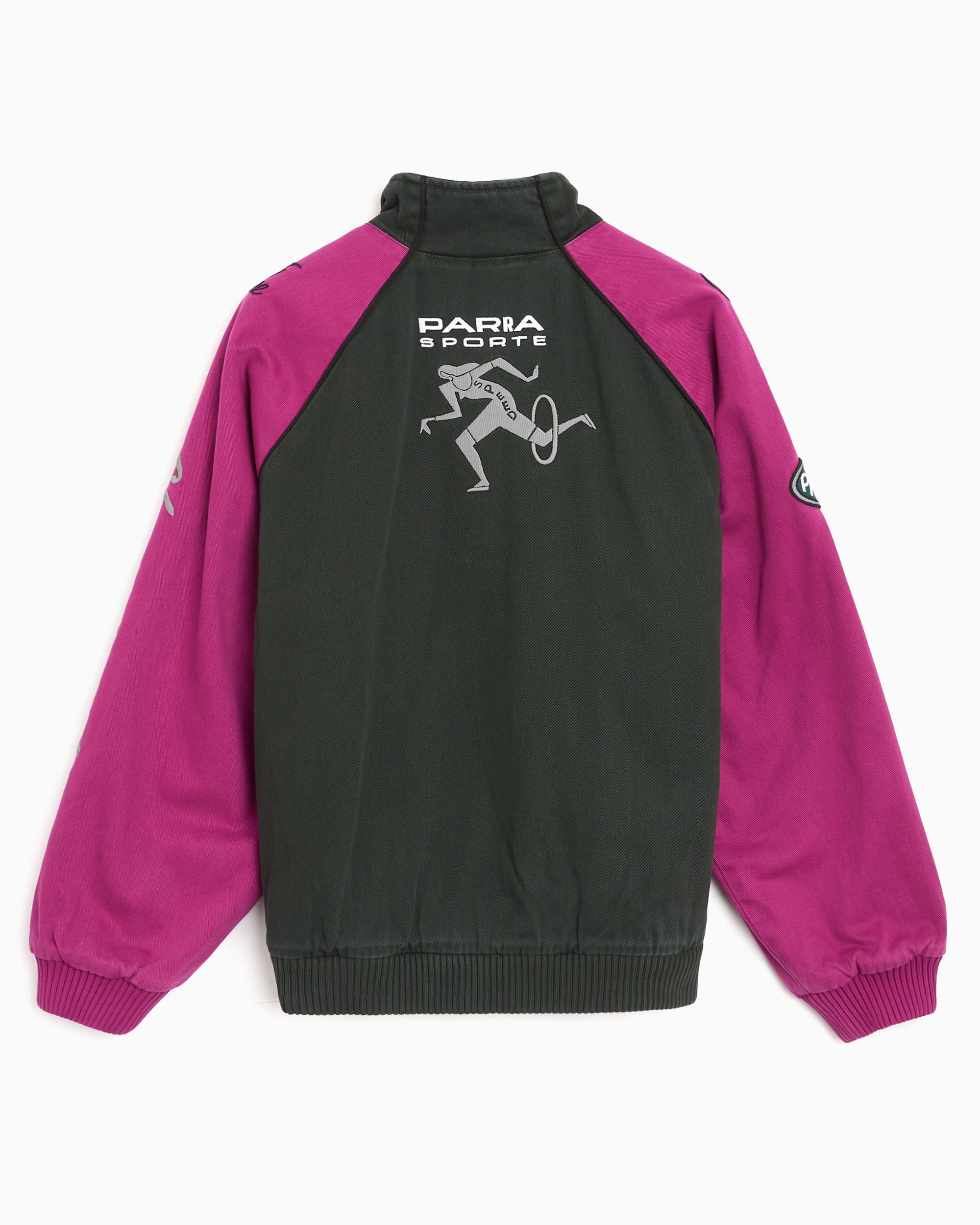 Jackets Coats by Parra Owl Meets Rat with patches Boxy Men's Bomber - 55100-PURPLEPINK