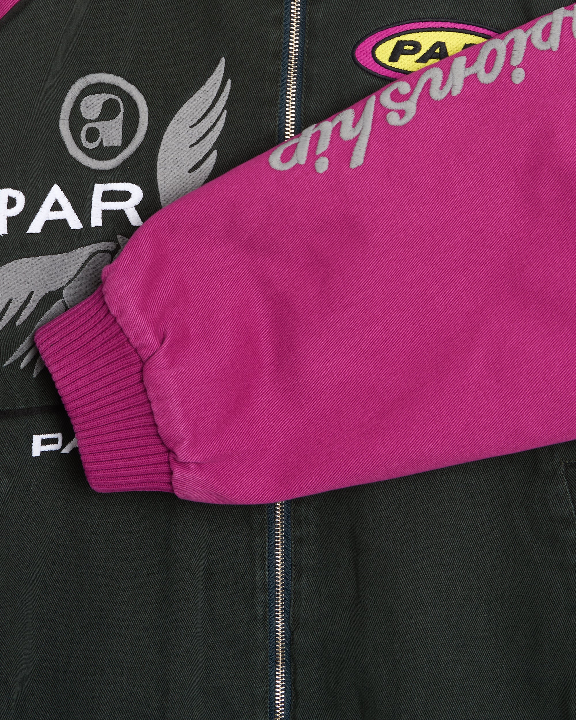 Jackets Coats by Parra Owl Meets Rat with patches Boxy Men's Bomber - 55100-PURPLEPINK