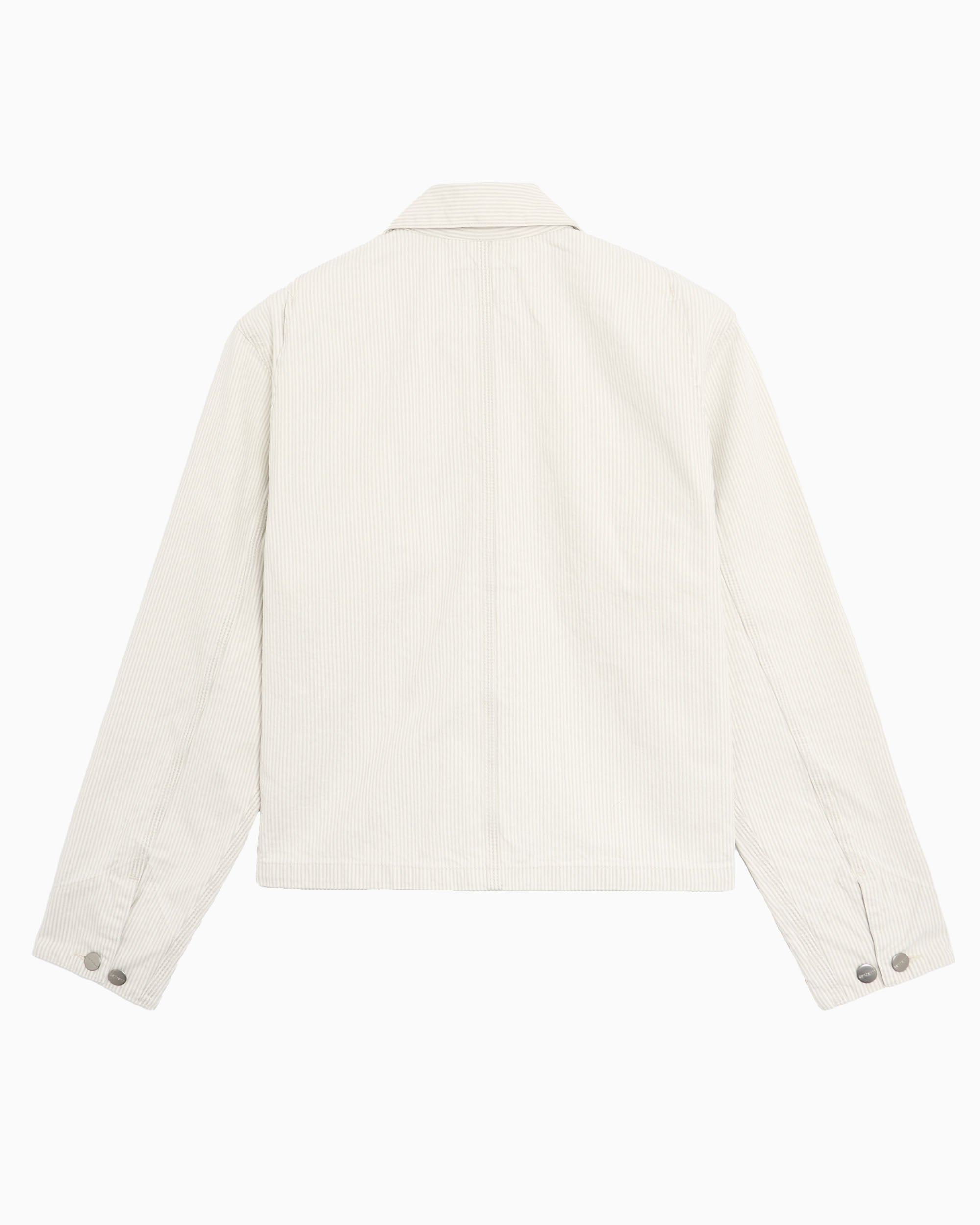 Jackets Coats Carhartt WIP Mercer Chore Striped Relaxed Women's Denim Jacket - I036511-3OK35