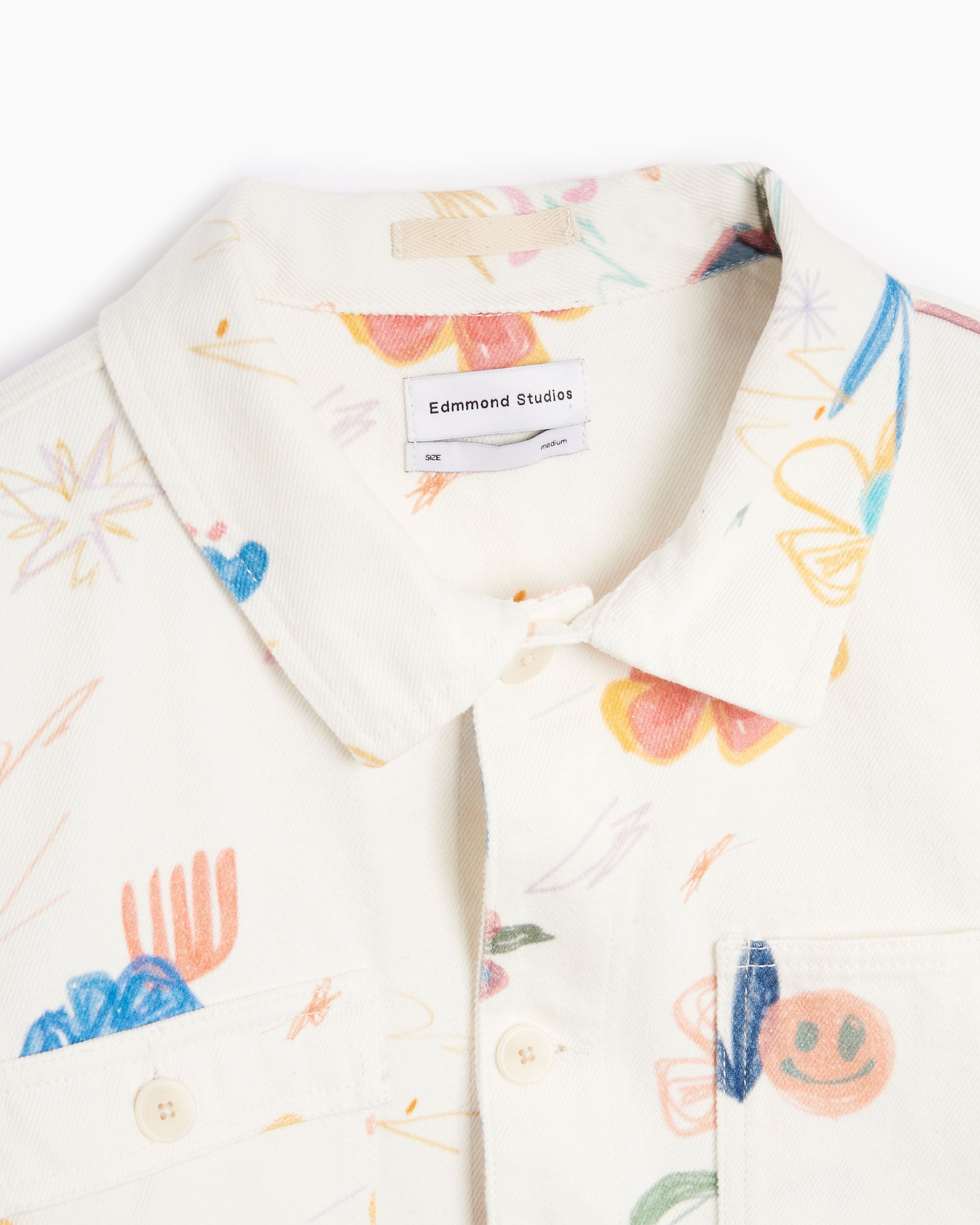 Jackets Coats Edmmond Studios Allover Printed Men's Worker Jacket Men's Overshirt - 123-80-03050
