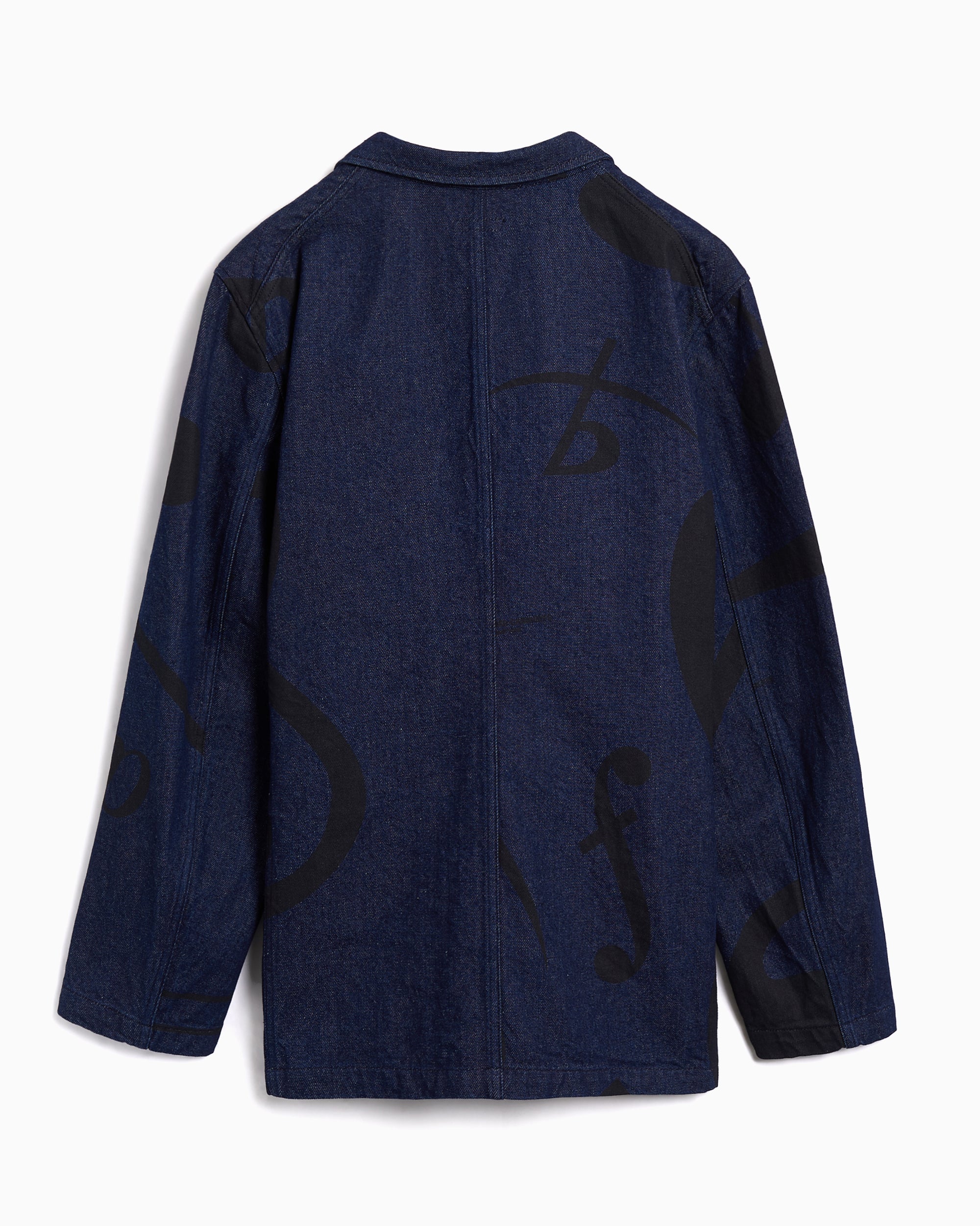 Jackets Coats Engineered Garments Bedford Music Note Graphic Men's Denim Jacket - 25F1D005-CT291