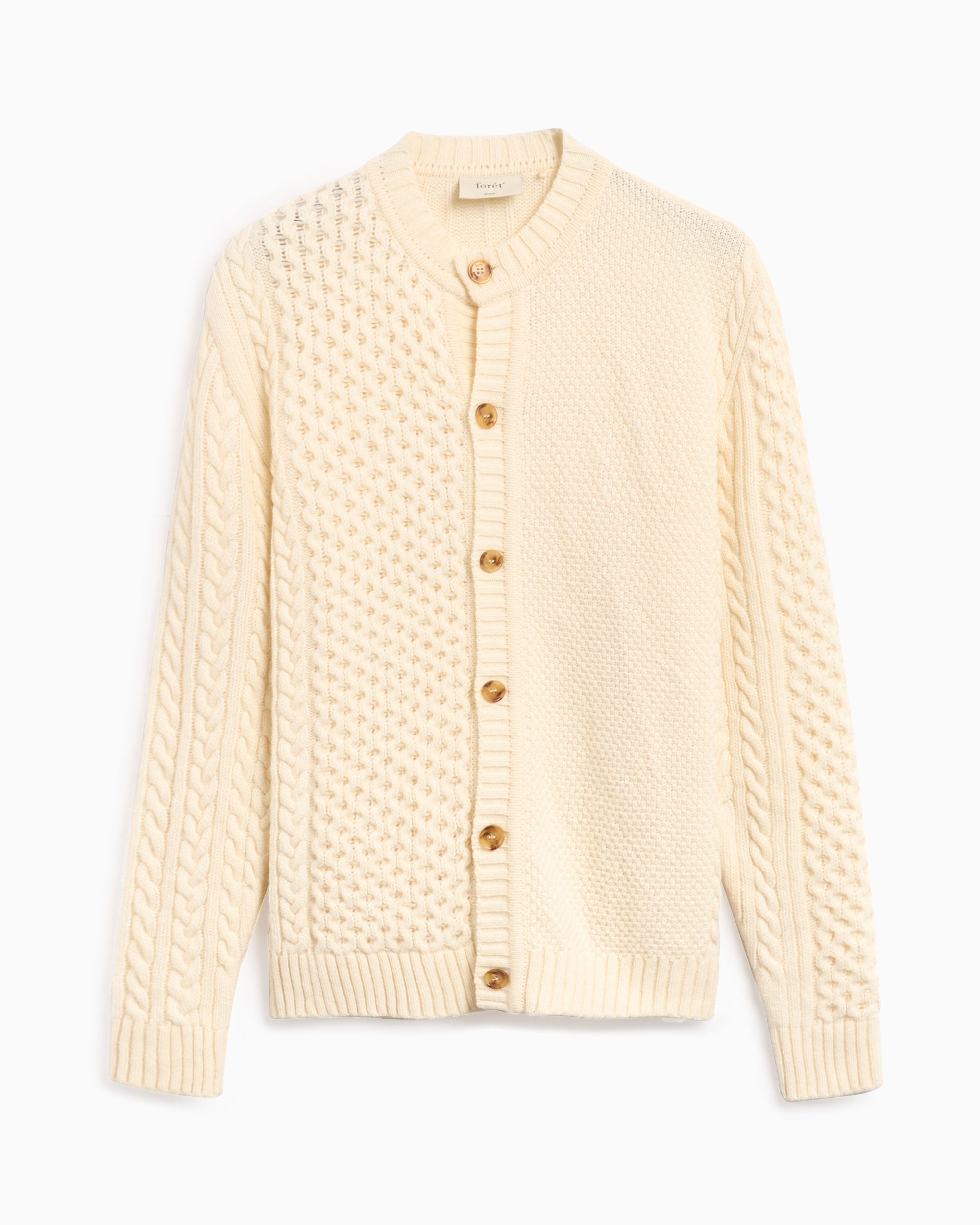 Jackets Coats Forét Hybrid Men's Cable Cardigan Men's Cardigan - F4262-CLOUD