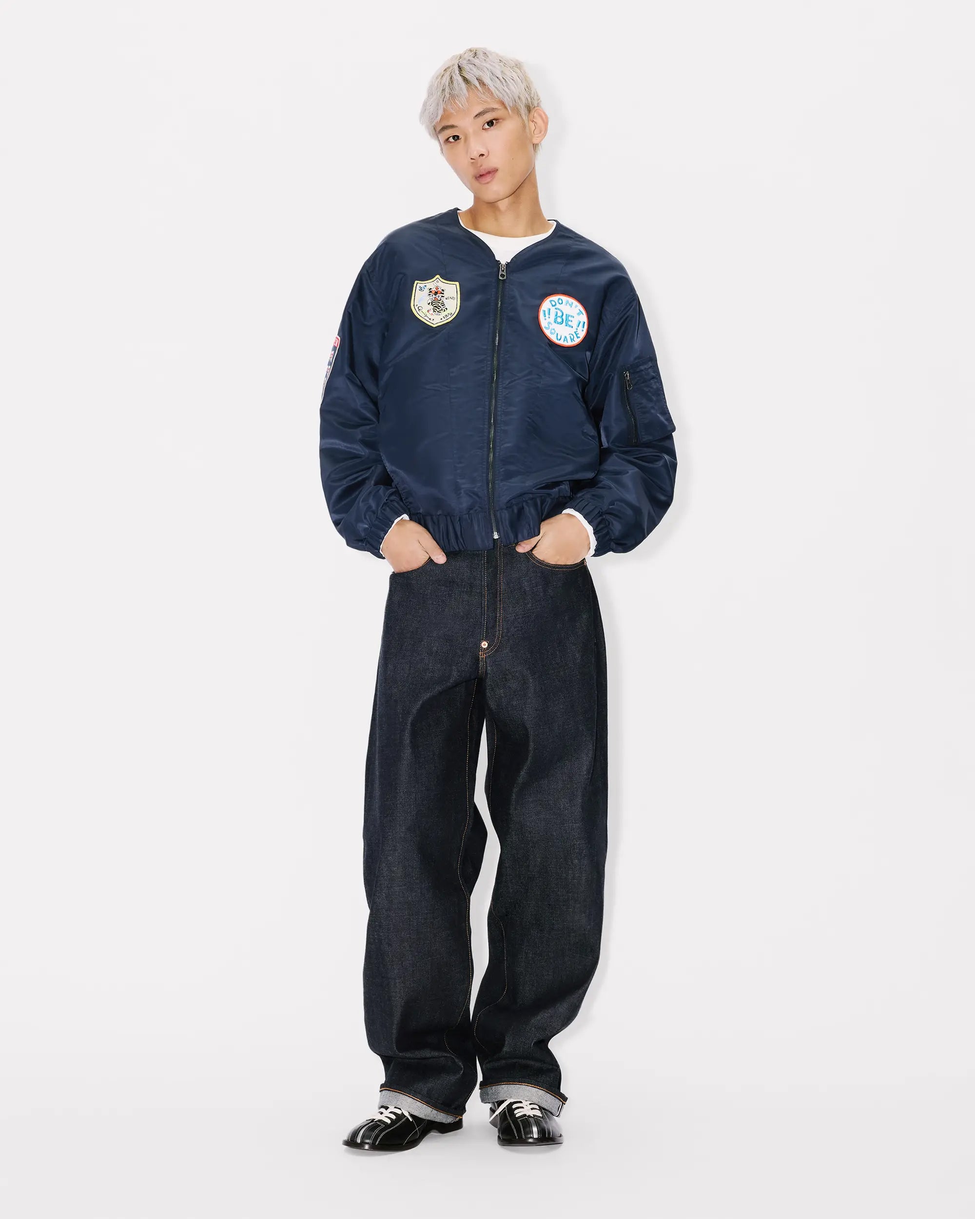 Jackets Coats Kenzo Badges Men's Bomber - FG55BL1269NL-76