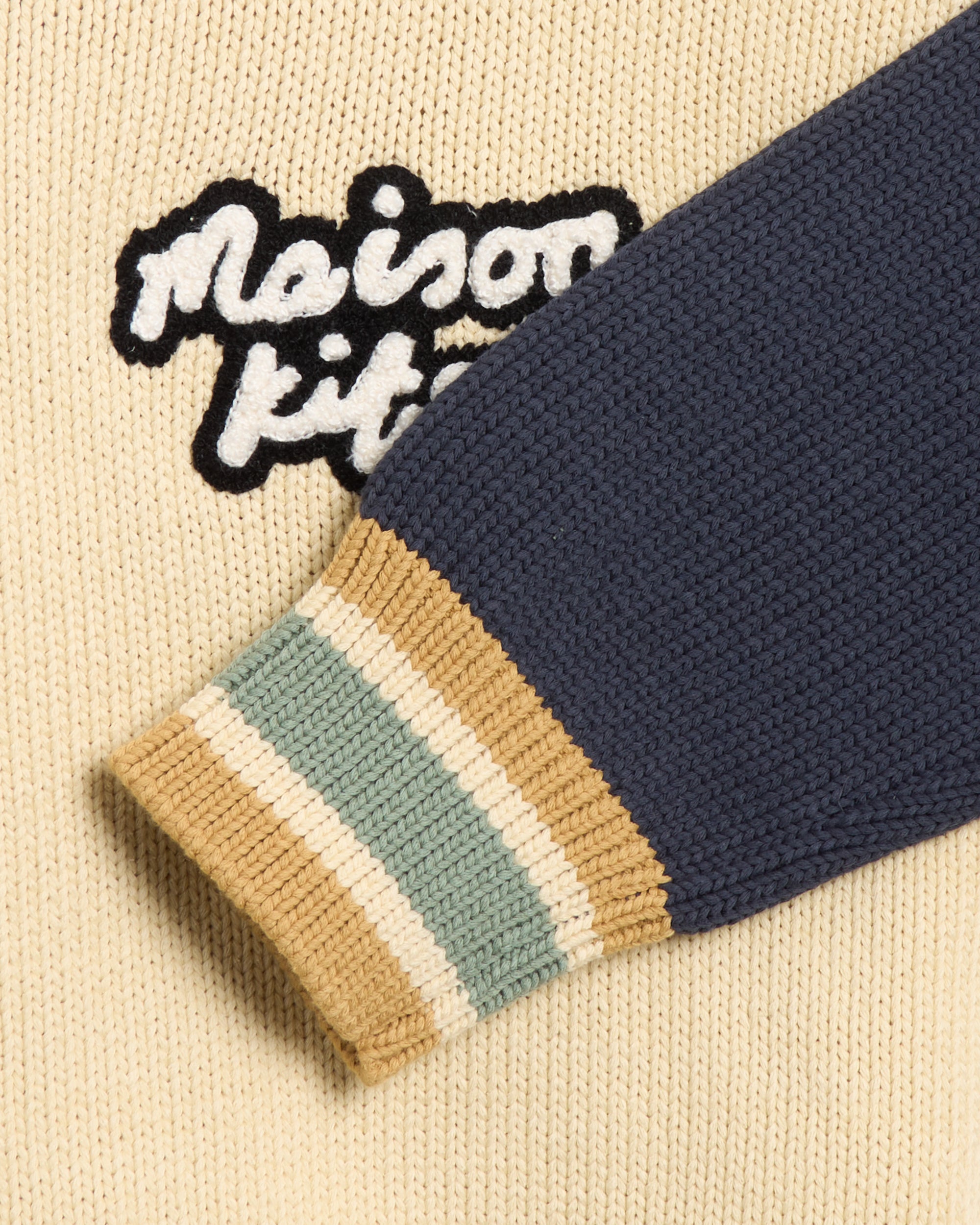 Jackets Coats Maison Kitsuné Maison Kitsuné Knitted College Men's Cardigan Men's Cardigan - OM02131KT1139-0256