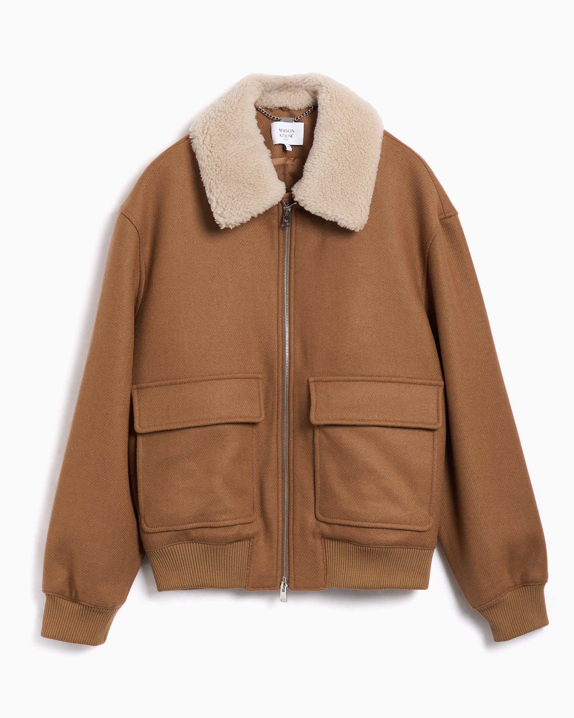 Jackets Coats Maison Kitsuné Shearling Collar Relaxed Men's Bomber - PM02140WM2030-0299