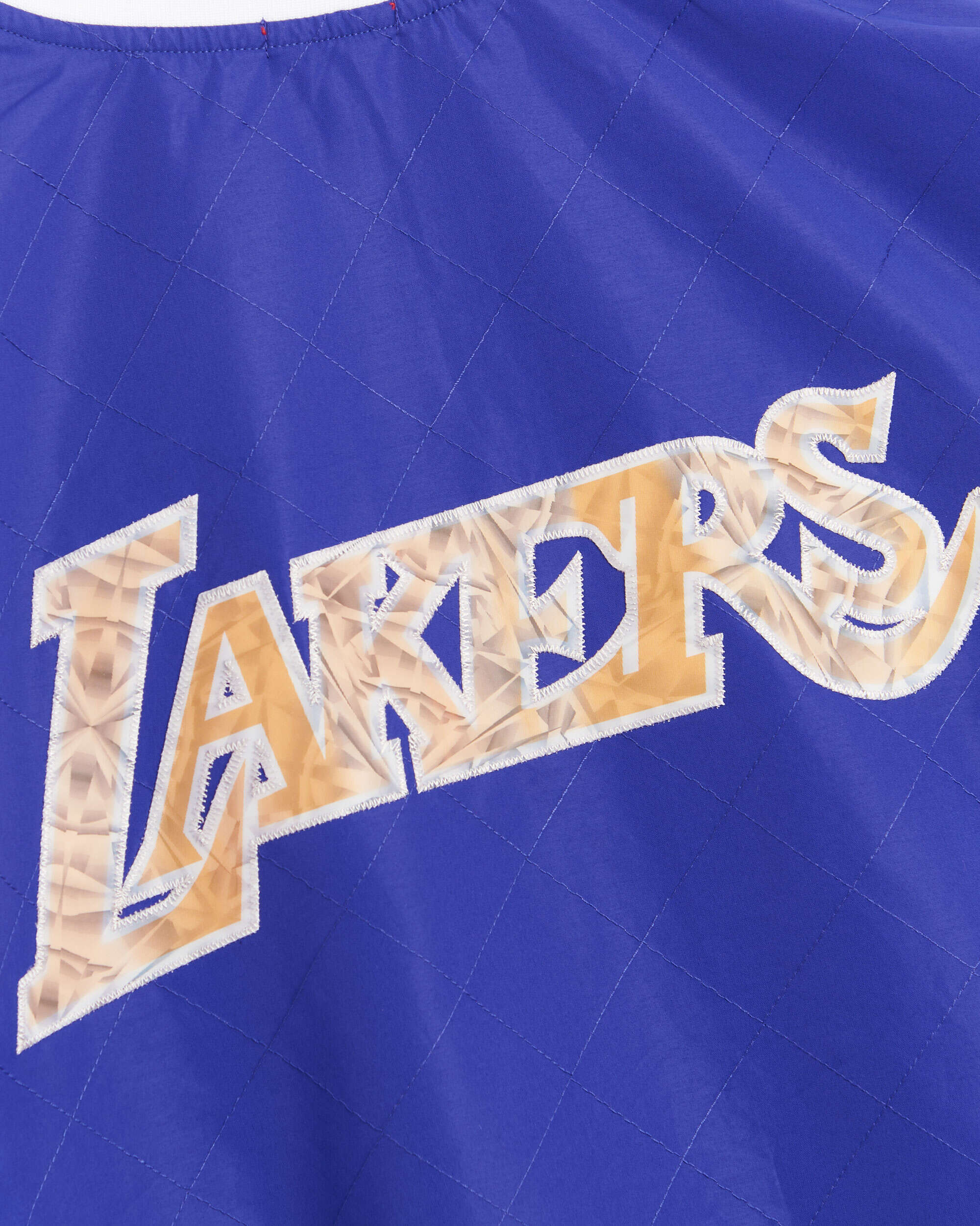 Jackets Coats Mitchell & Ness 75th Anniversary Los Angeles Lakers Men's Warm Up Jacket Men's Jacket - OJBF1201-LALYYPPPDKPR