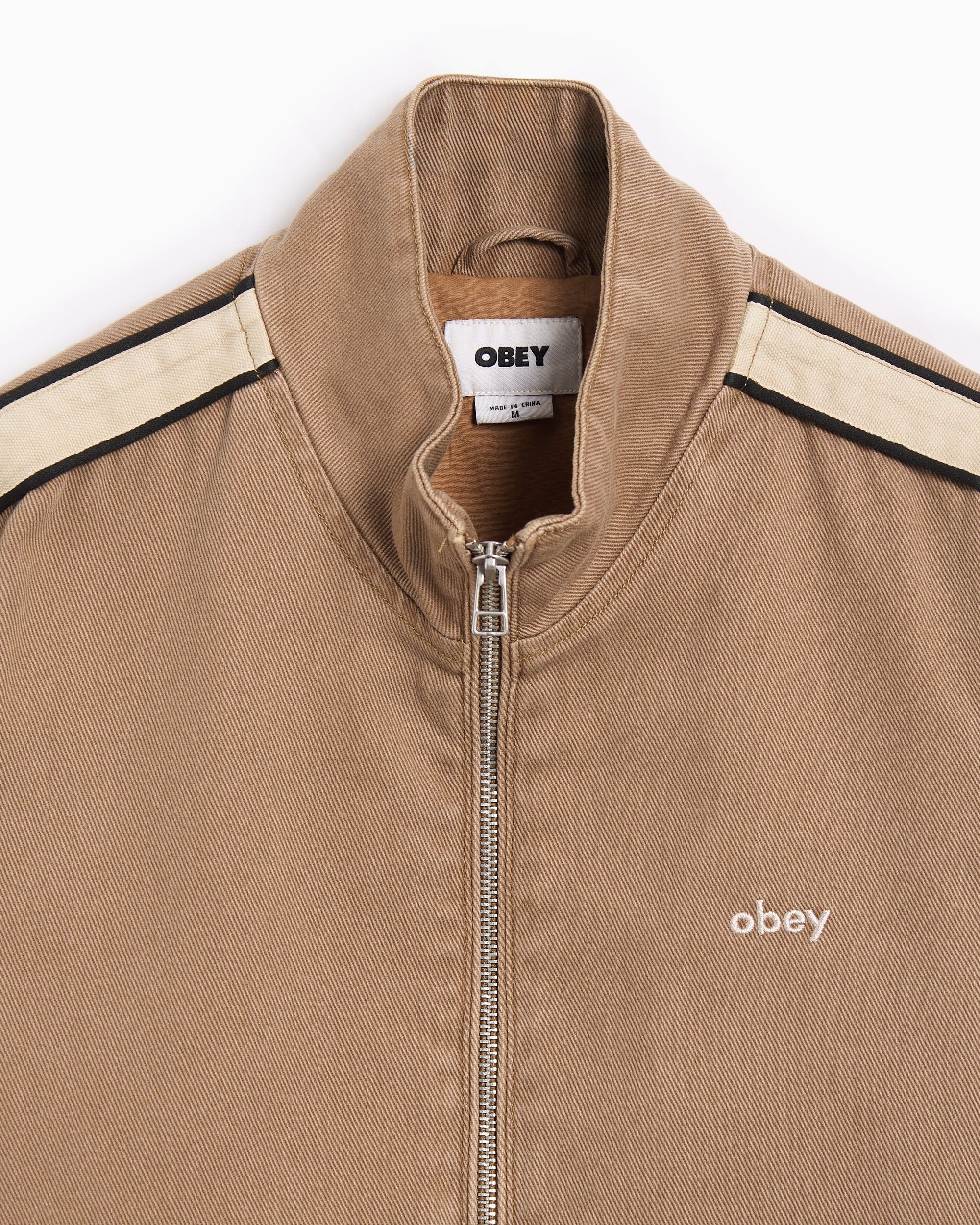 Jackets Coats OBEY Clothing Astrid Stripe Women's Light Jacket - 221800439-TAN
