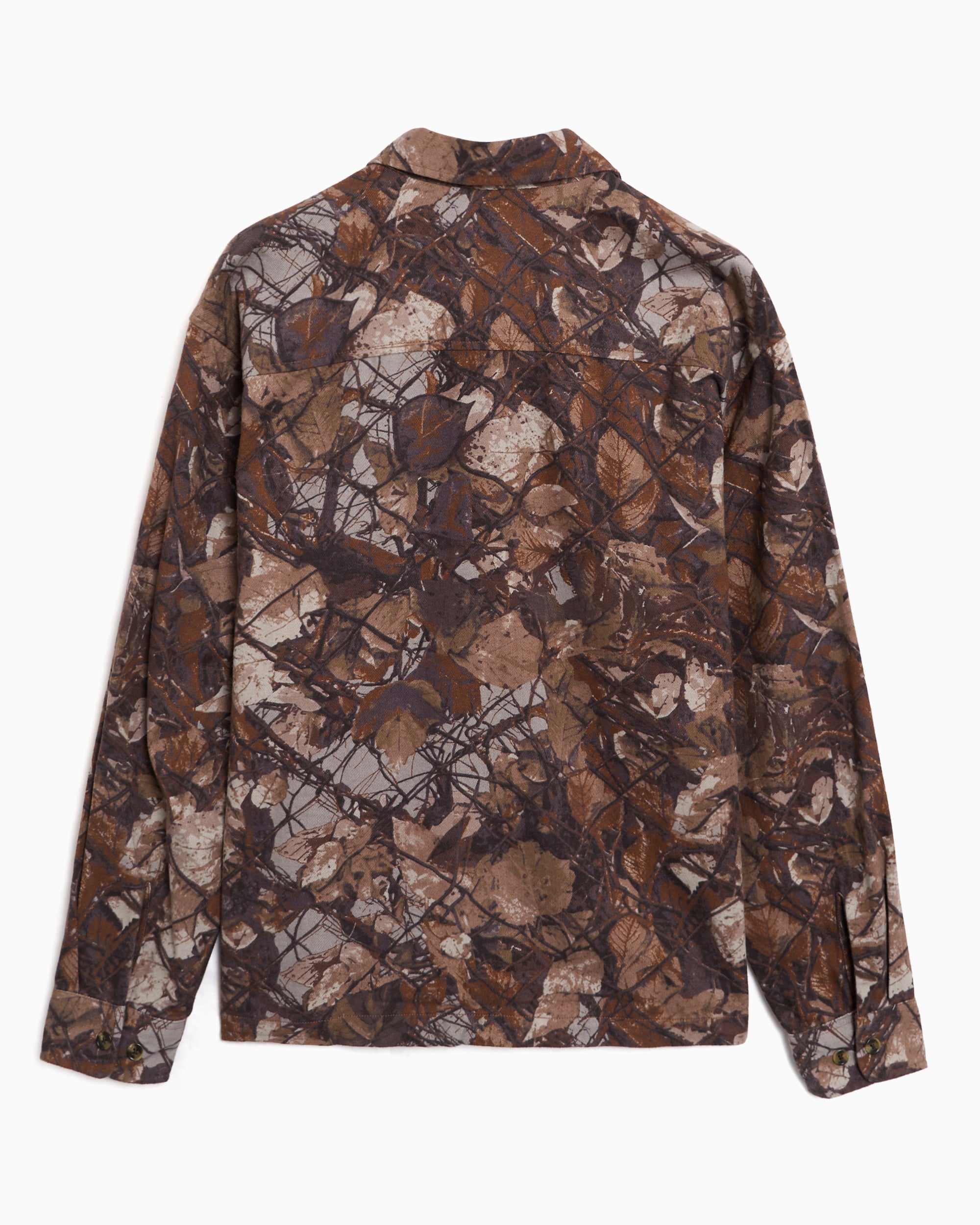 Jackets Coats OBEY Clothing Fence Camo Print Relaxed Men's Overshirt - 181200422-FNC
