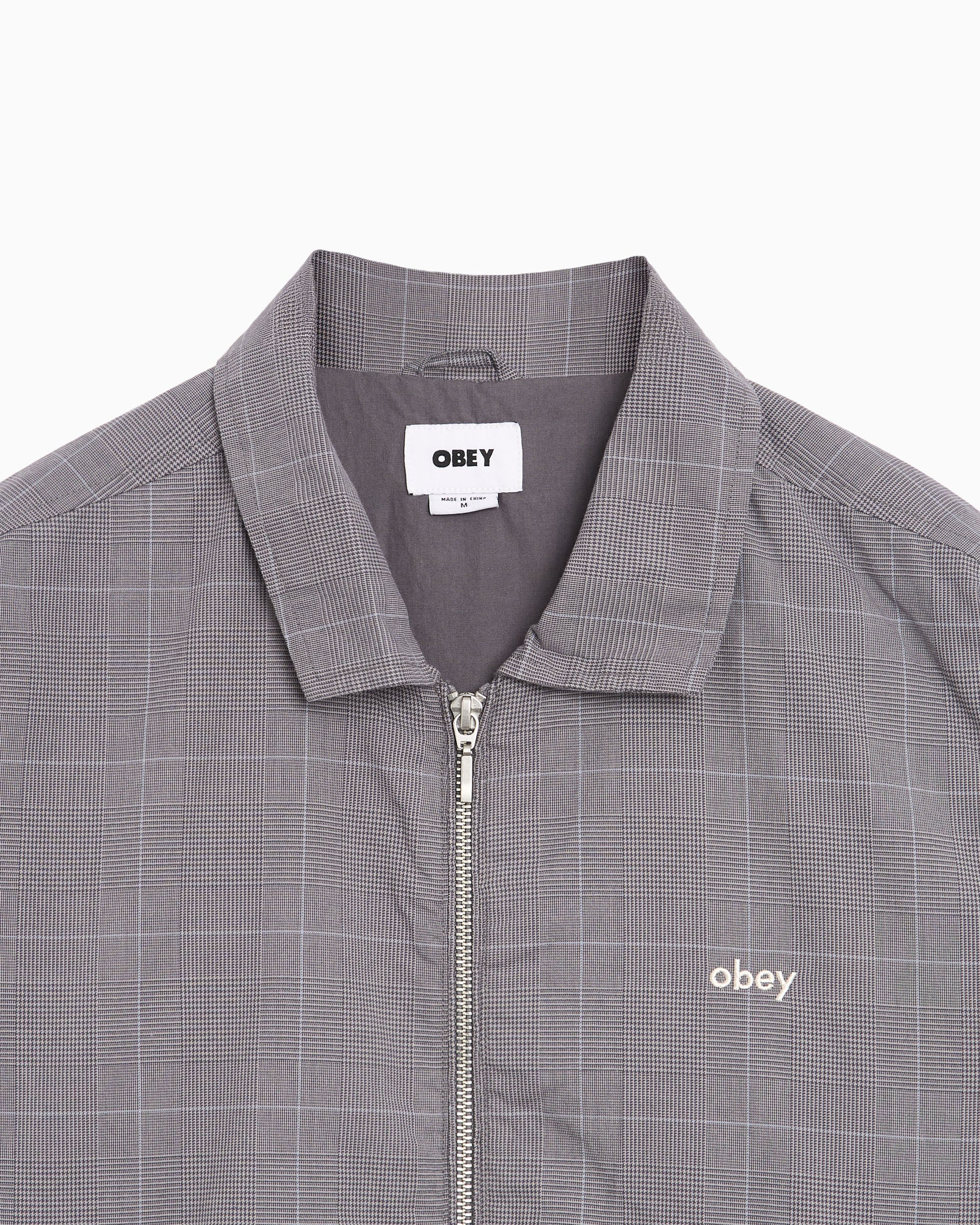 Jackets Coats OBEY Clothing Olivia Plaid Women's Overshirt - 221800451-GRY