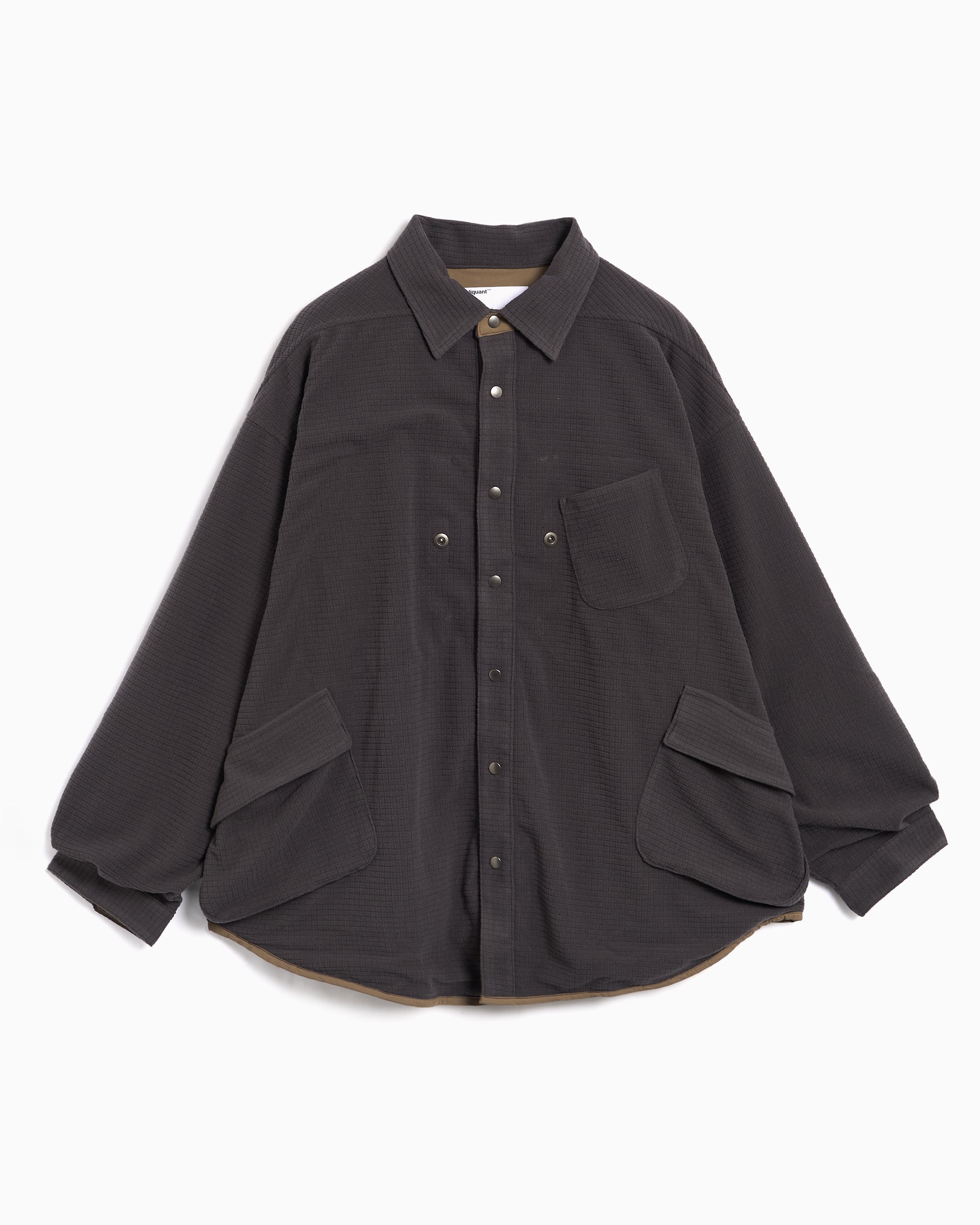 Jackets Coats Poliquant The Reversible Block-Fleece Oversize Men's Overshirt - 2502008-CGREY