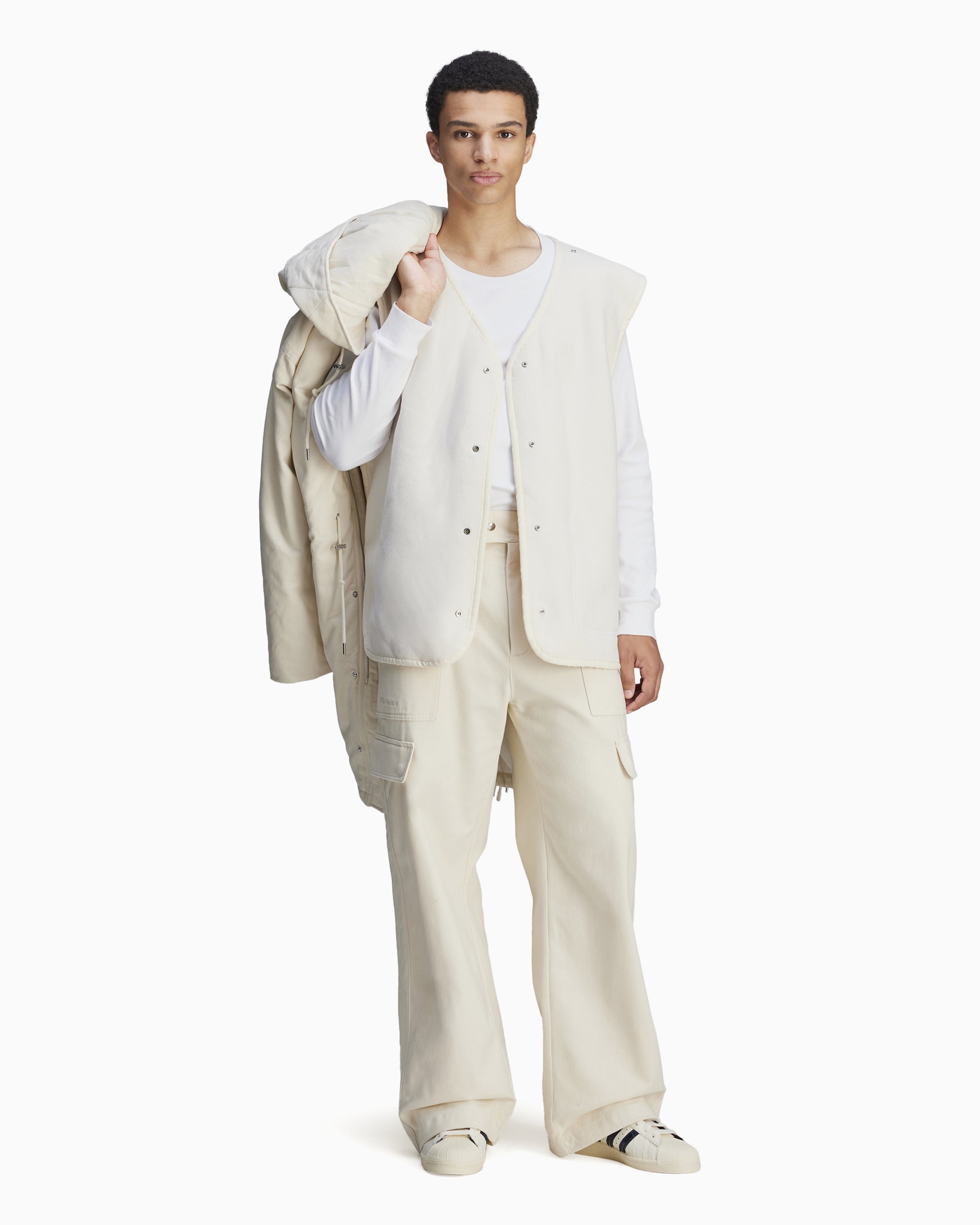 Jackets Coats X Wales Bonner adidas Originals x Wales Bonner Men's Coach Jacket Men's Anorak - JJ2928