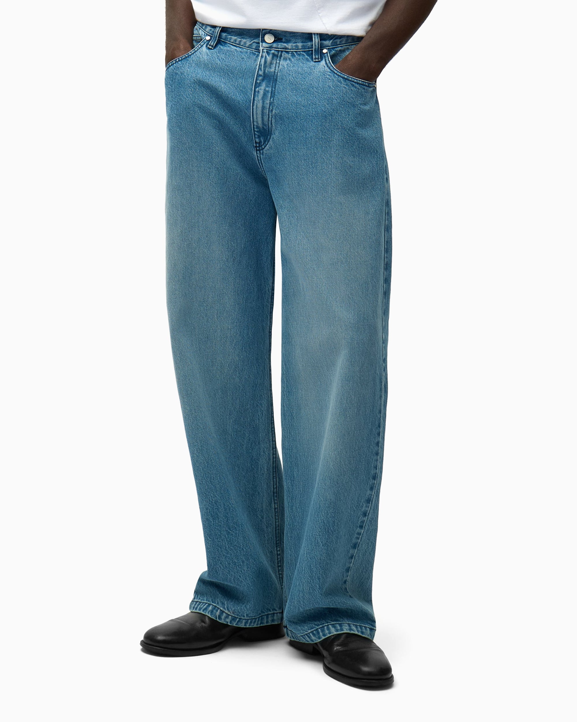 Jeans Arte Antwerp Circle Logo Relaxed Men's Baggy Jeans - SS26-171P-DenimBleach
