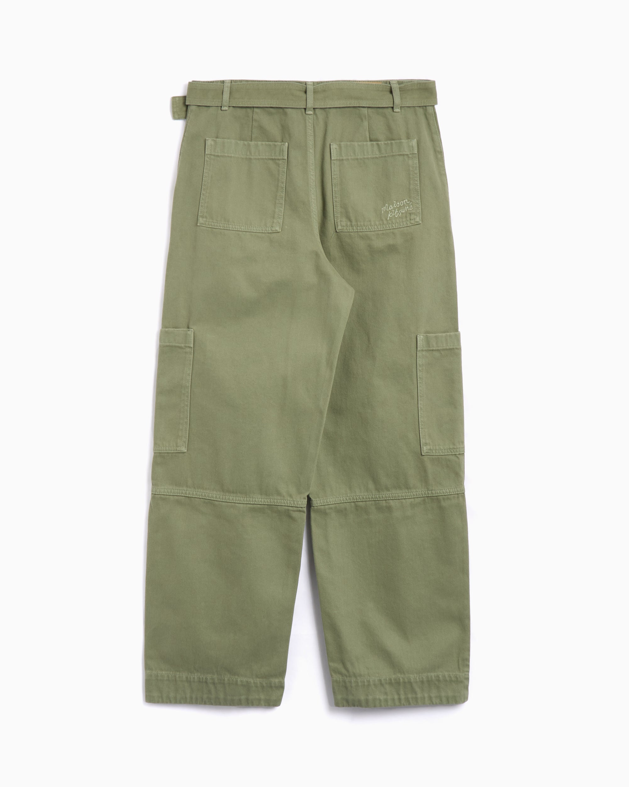 Jeans Maison Kitsuné Maison Kitsuné Belted Men's Denim Pants Relaxed Men's Cargo Jeans - OM01104WD4012-0077