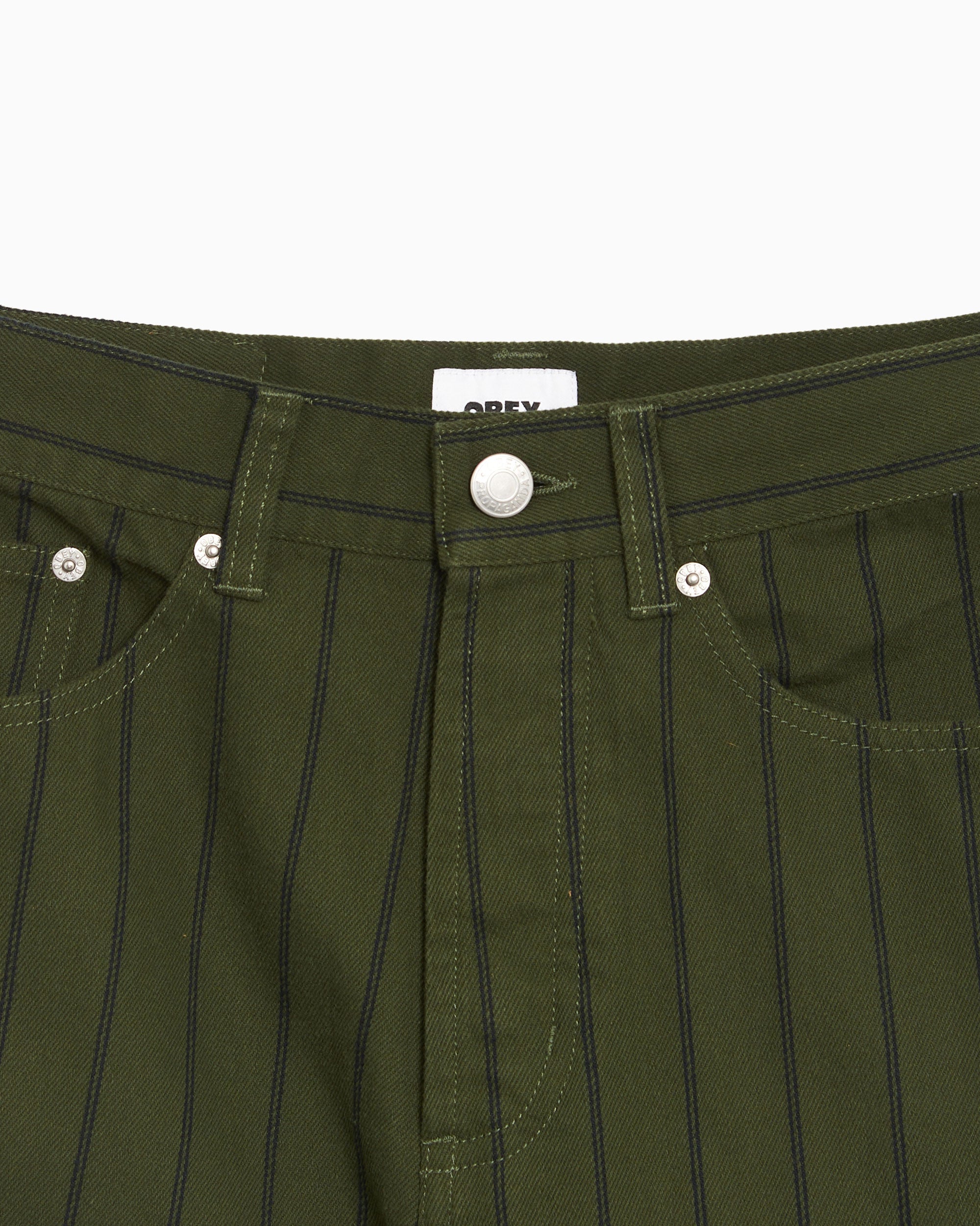 Jeans OBEY Clothing Classic Stripe Relaxed Men's Baggy Jeans - 142010110-DFB