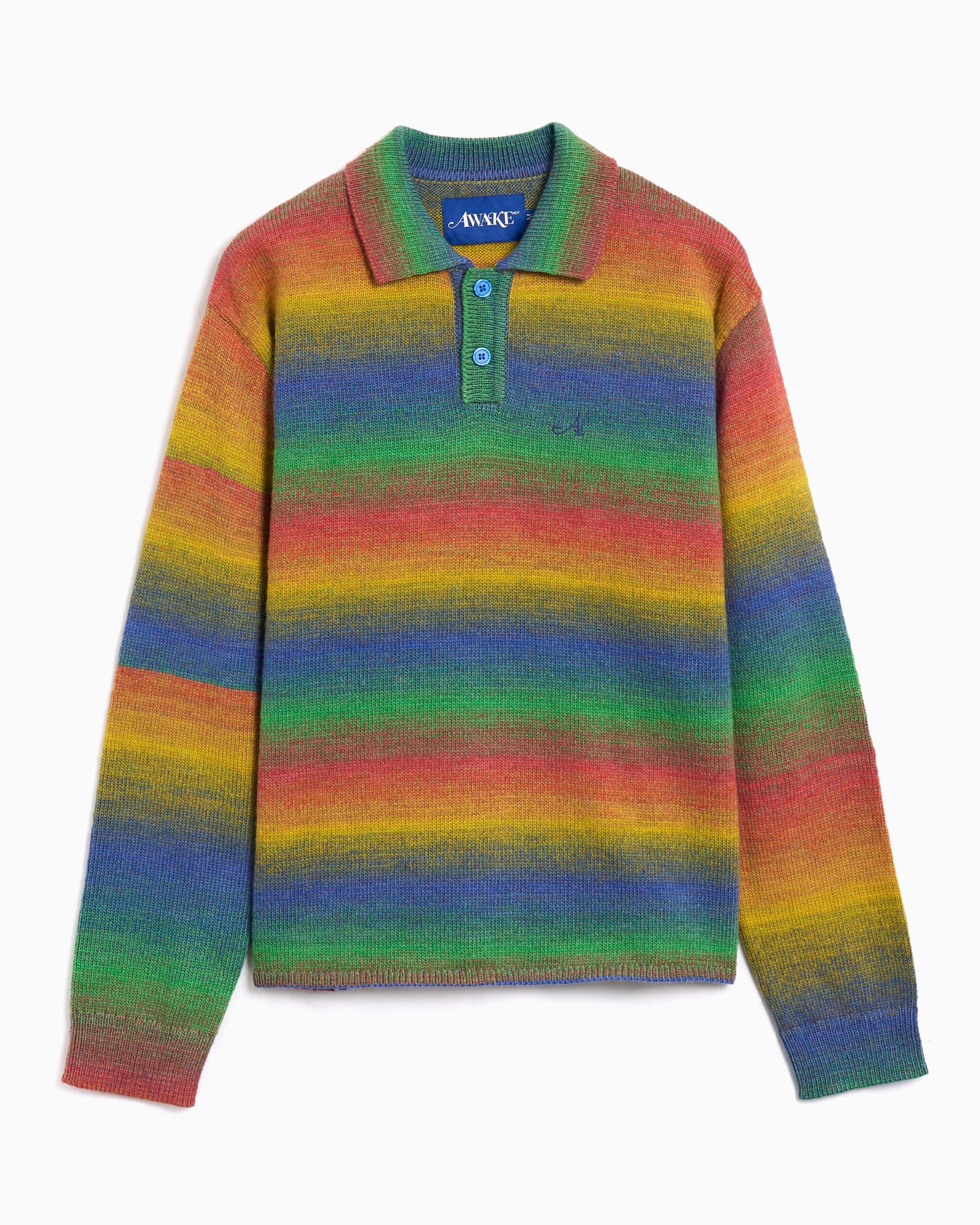 Polo shirts Awake NY Gradient Striped Men's Polo Shirt - AWK-FW25-KN001-MULTI