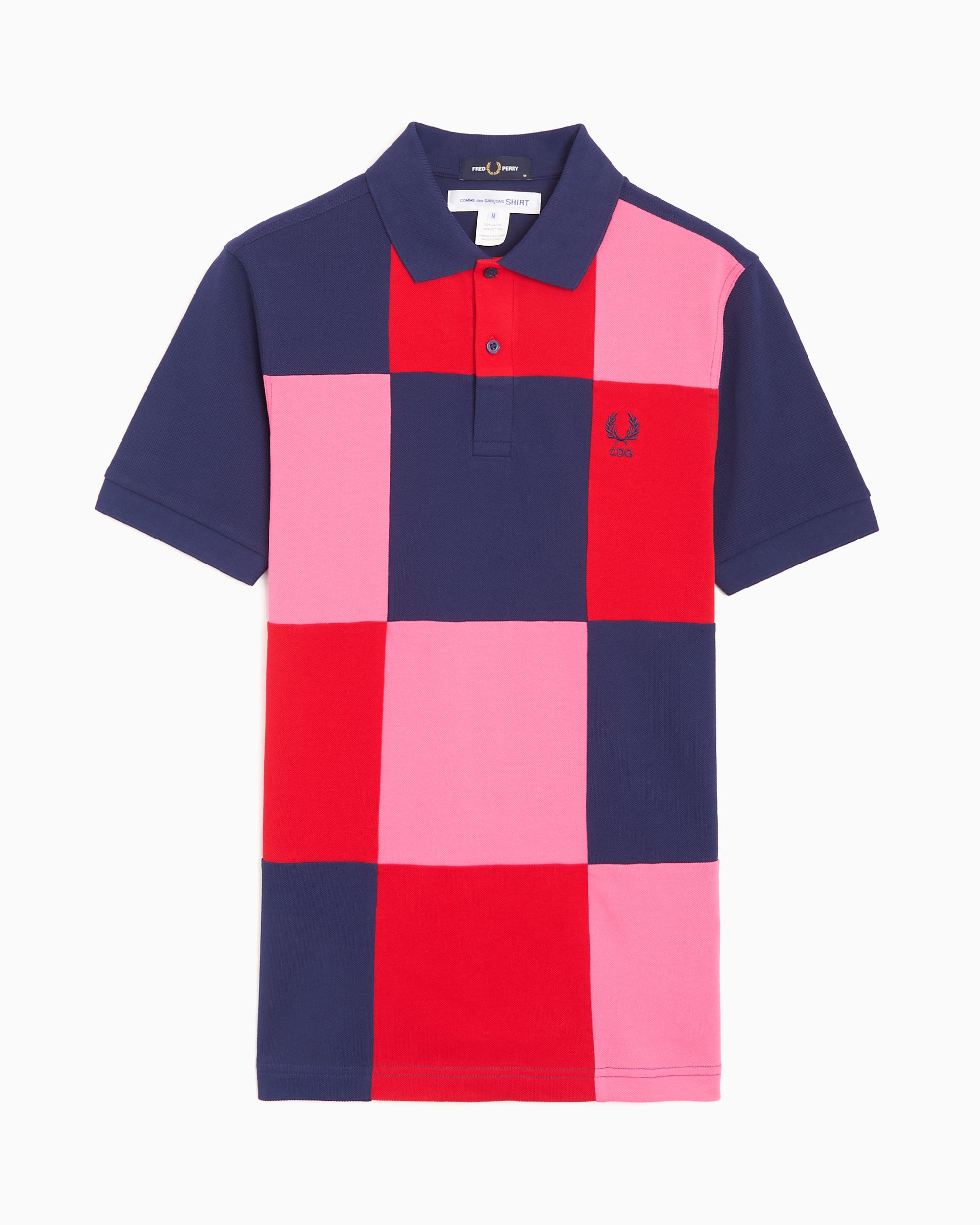 Polo aos quadrados Comme Des Garçons Shirt x Fred Perry para homem