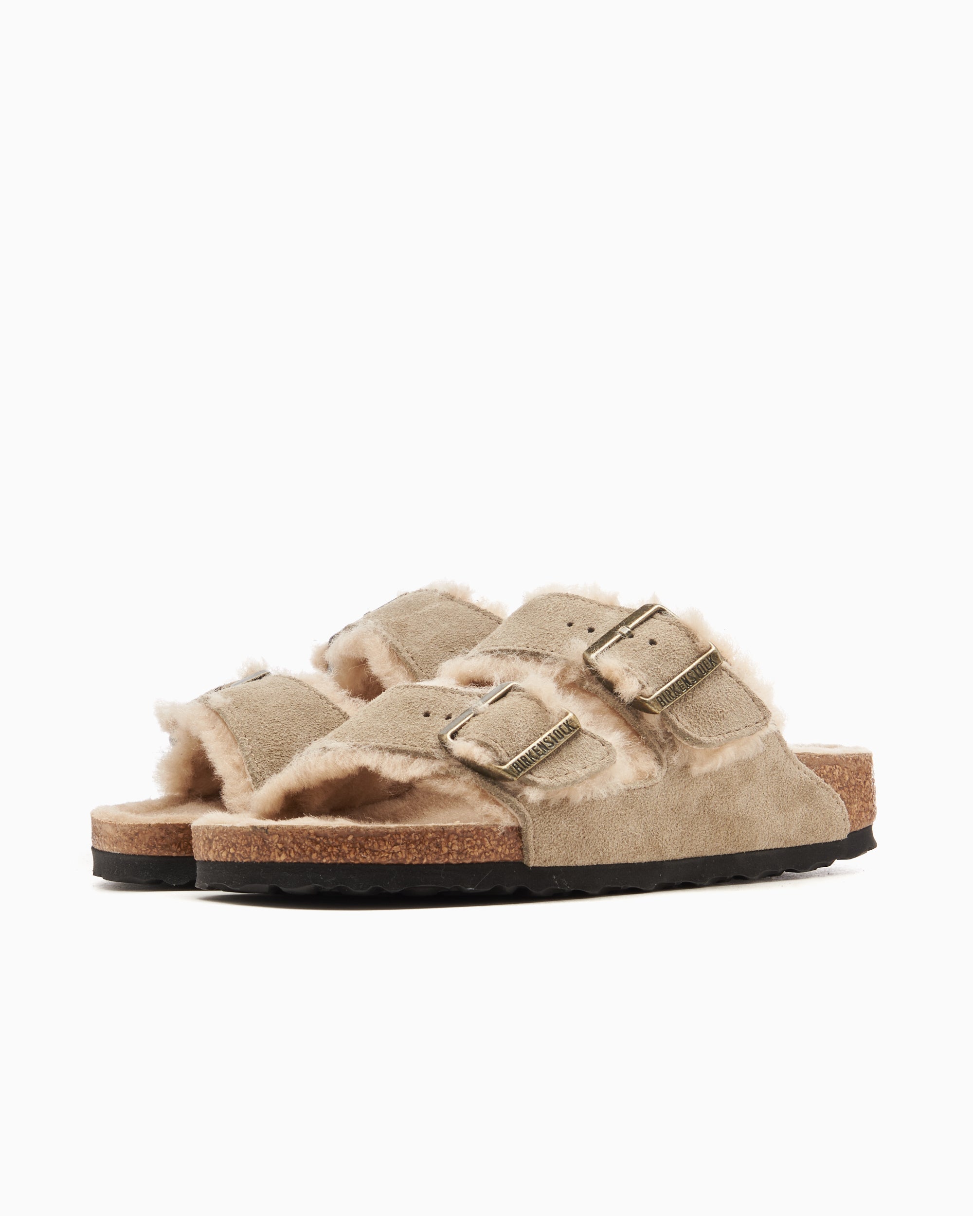 Sandals BIRKENSTOCK Arizona Shearling Suede Leather Narrow - 1028293