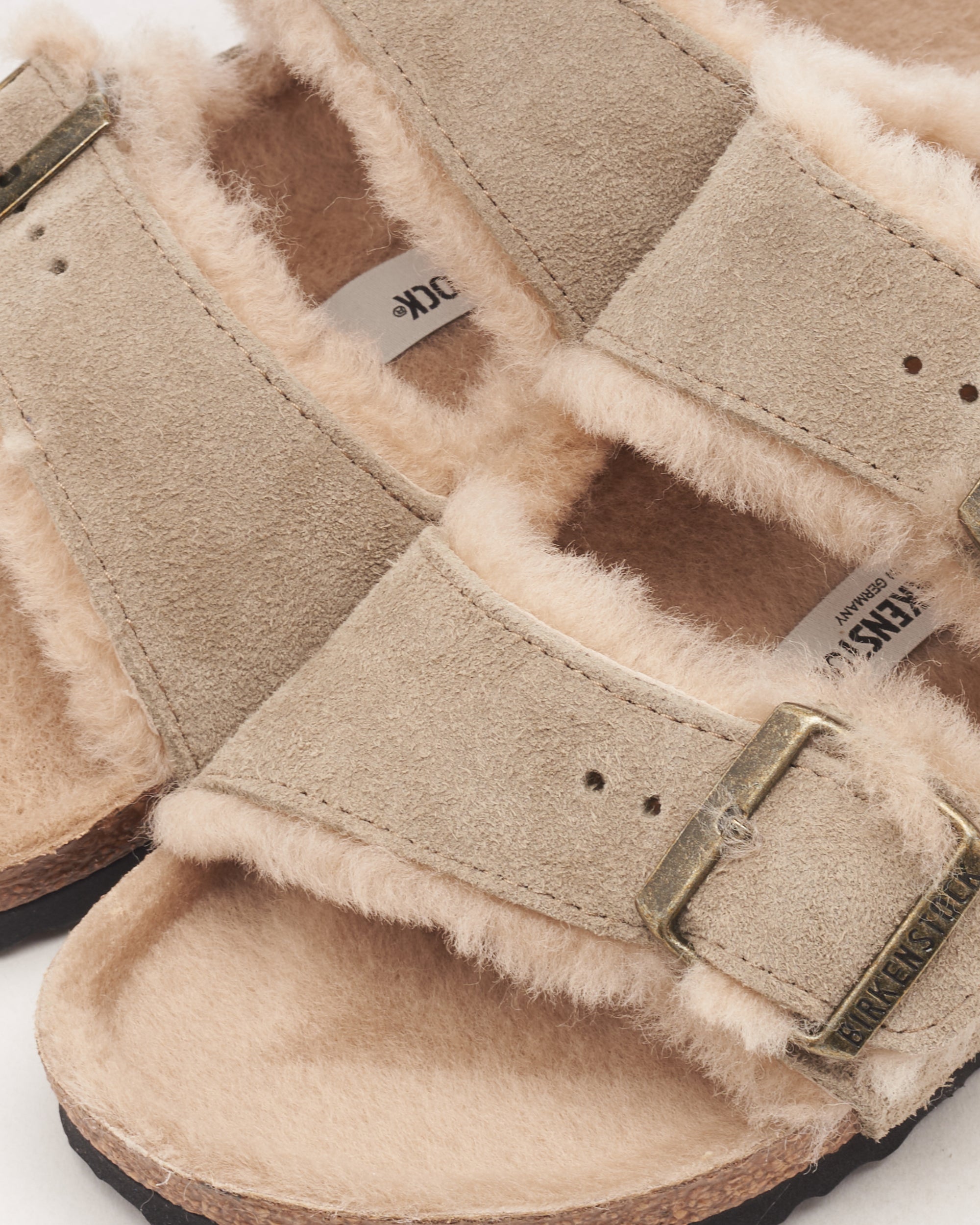 Sandals BIRKENSTOCK Arizona Shearling Suede Leather Narrow - 1028293