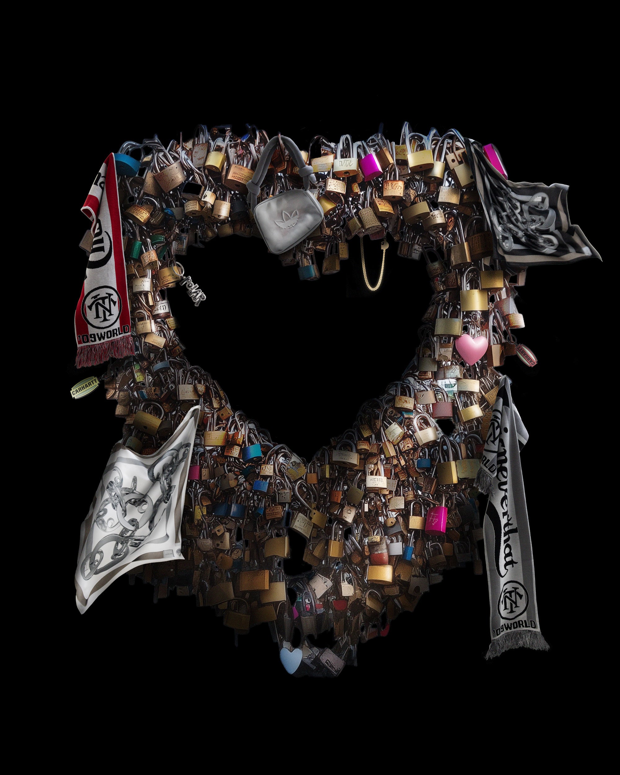 Scarves Gloves thisisneverthat® thisisneverthat® Football Unisex Scarf Unisex Scarves Gloves - TN243WACSC02-GRY