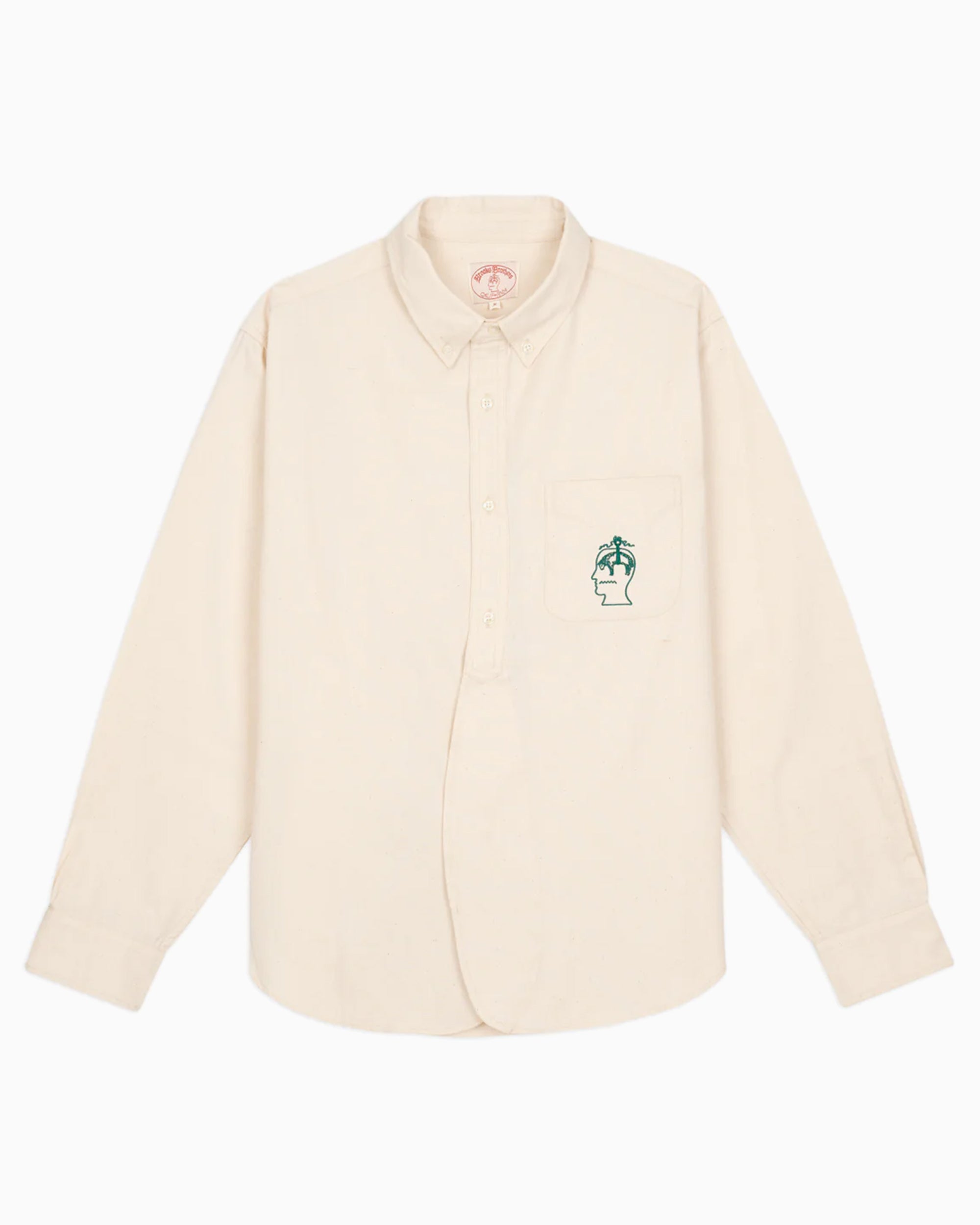 Shirts Brain Dead x Brooks Brothers California Embroidered Men's Shirt - BDP26T24005026WH02