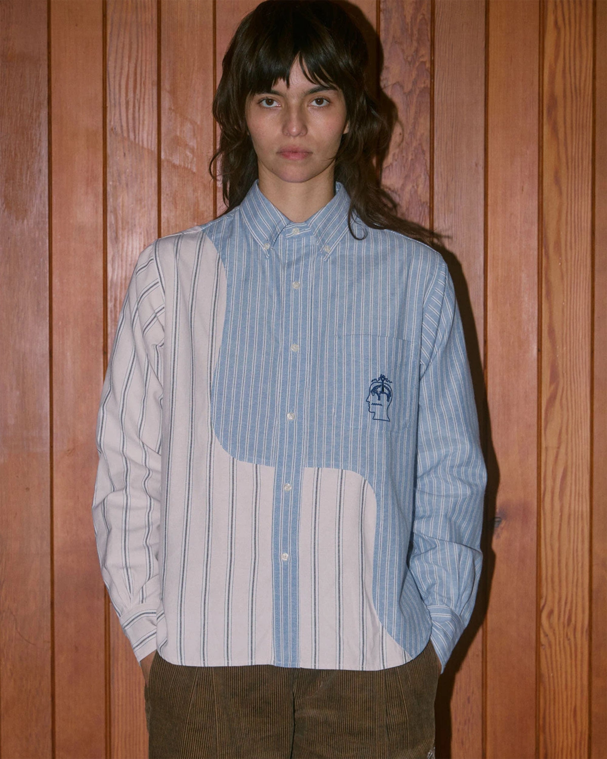 Shirts Brain Dead x Brooks Brothers California Striped Men's Shirt - BDF25T24004603BL09