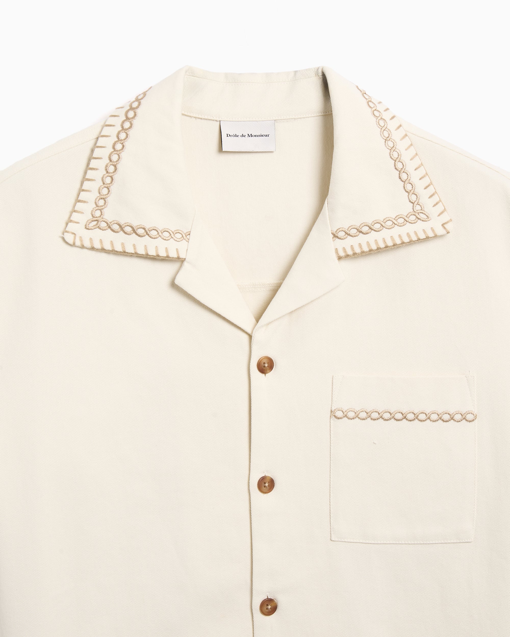 Shirts Drôle de Monsieur Short-Sleeved Relaxed Men's Shirt - SH227-CO215-CM