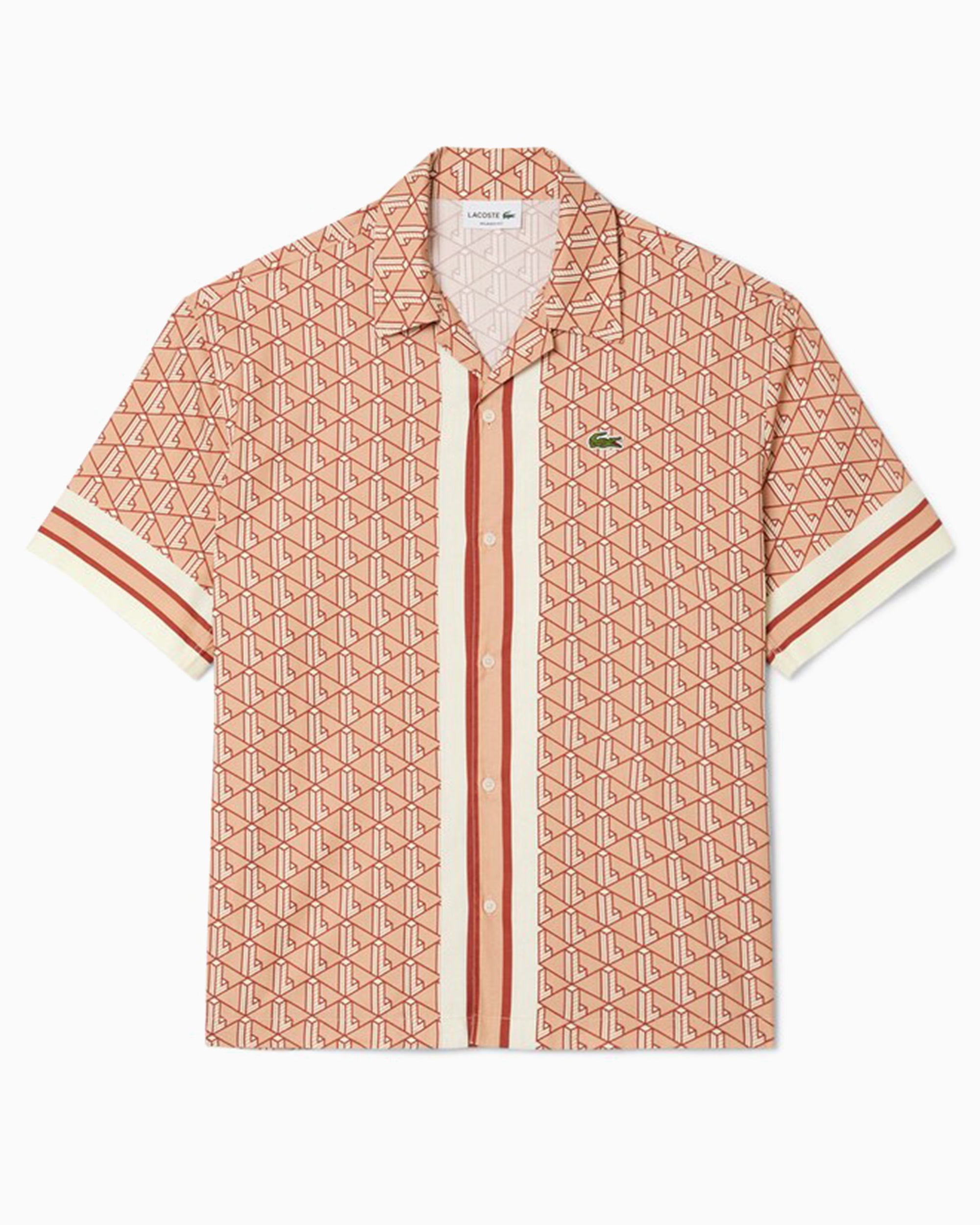 Shirts Lacoste Monogram Short-Sleeved Straight Men's Shirt - CH9094-00-F9I