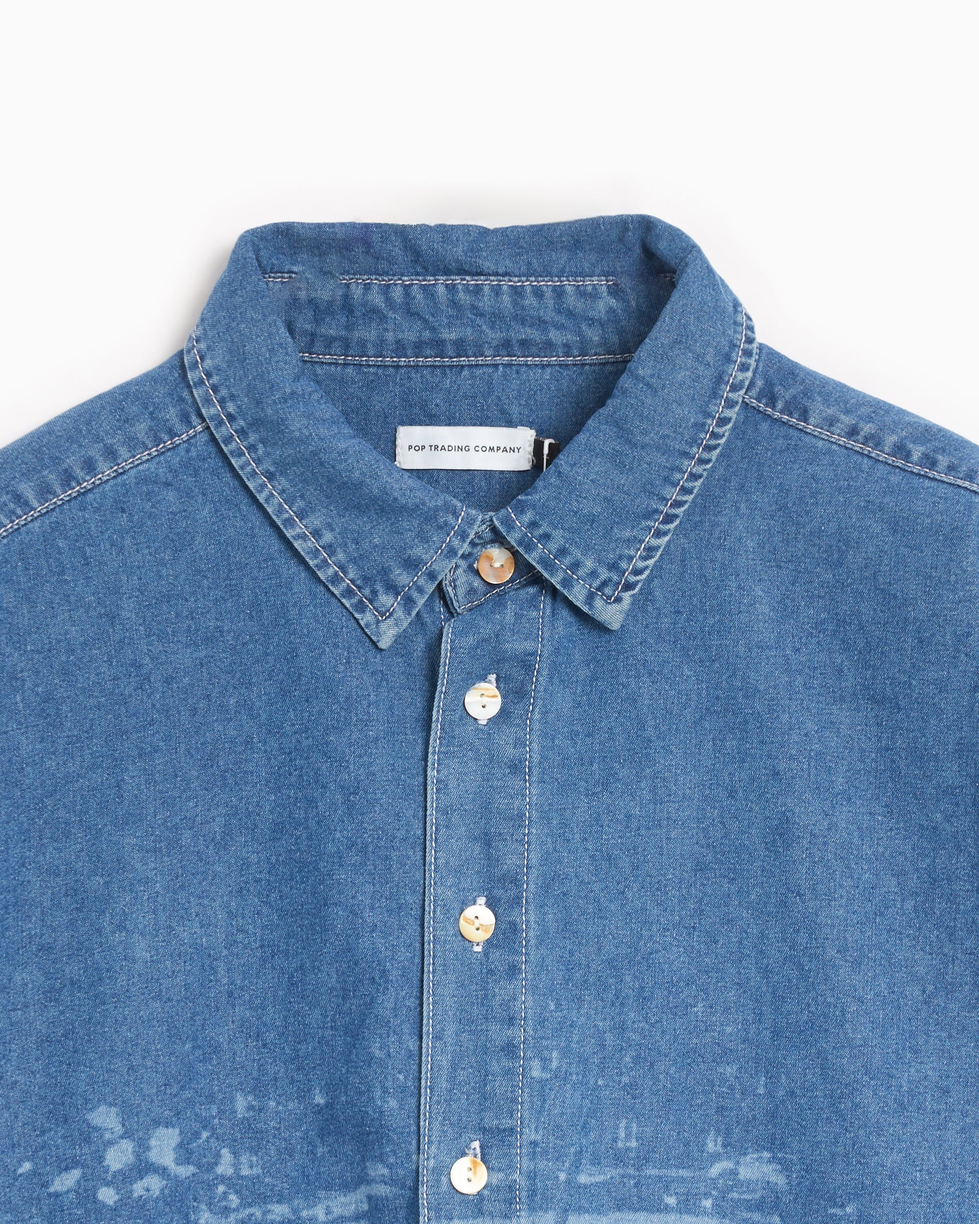Shirts Pop Trading Company Men's Printed Denim Shirt Men's Shirt - POPAW24_03-009