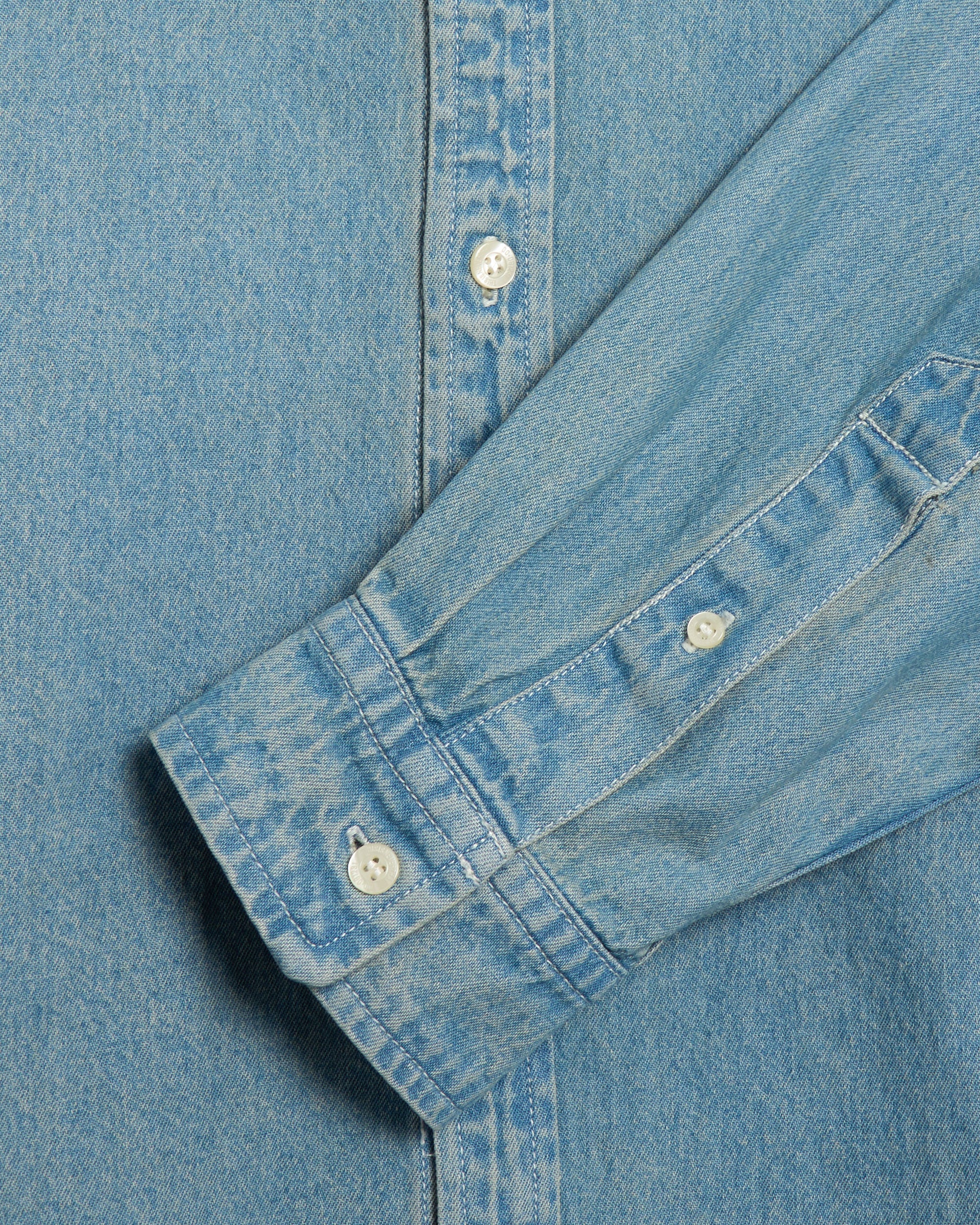 Shirts thisisneverthat® thisisneverthat Washed Men's Denim Shirt Men's Shirt - TNCO0DSHTL01-WSHBL