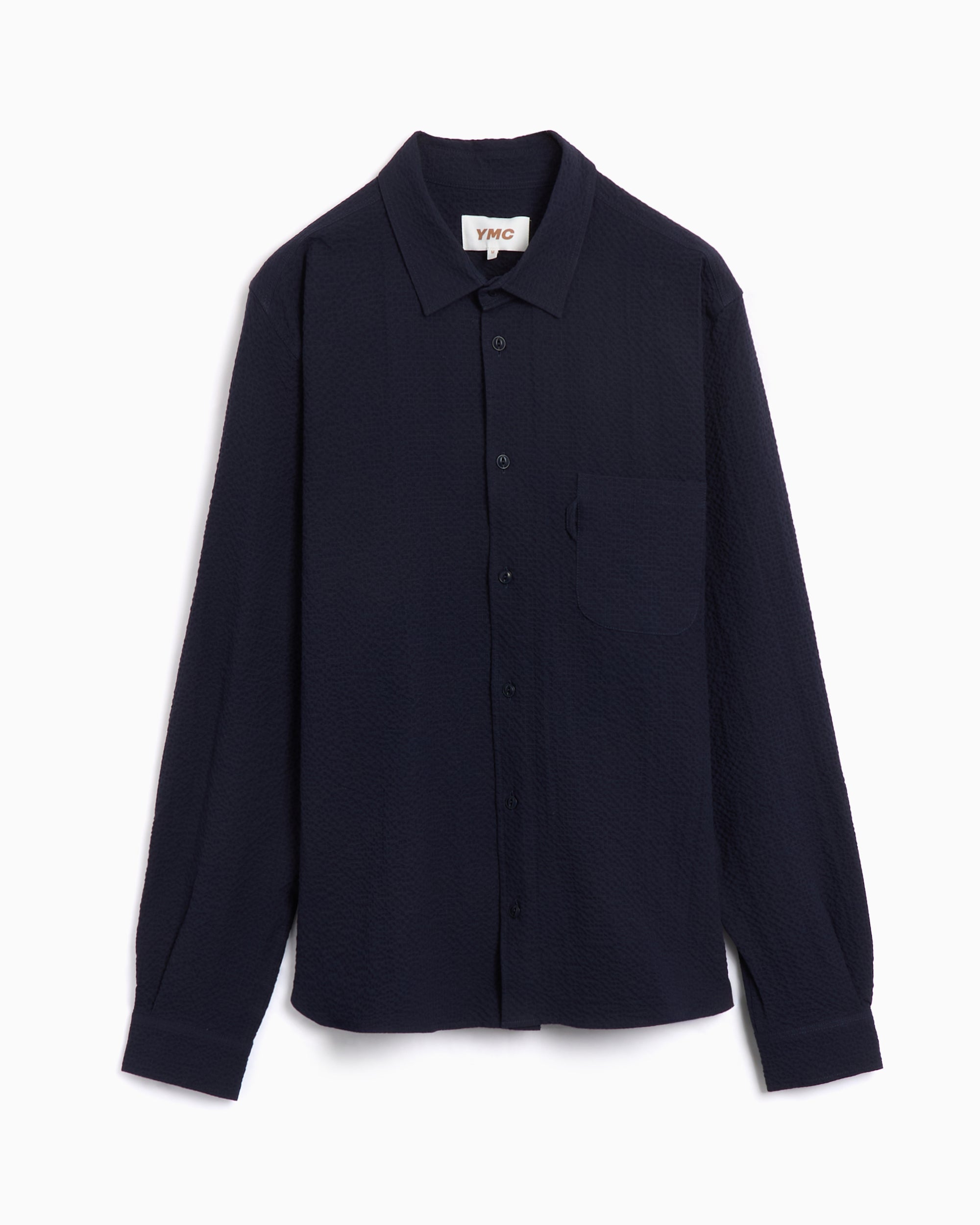 Shirts YMC Curtis Men's Long Sleeve Shirt Men's Shirt - P2AZI-NAVY
