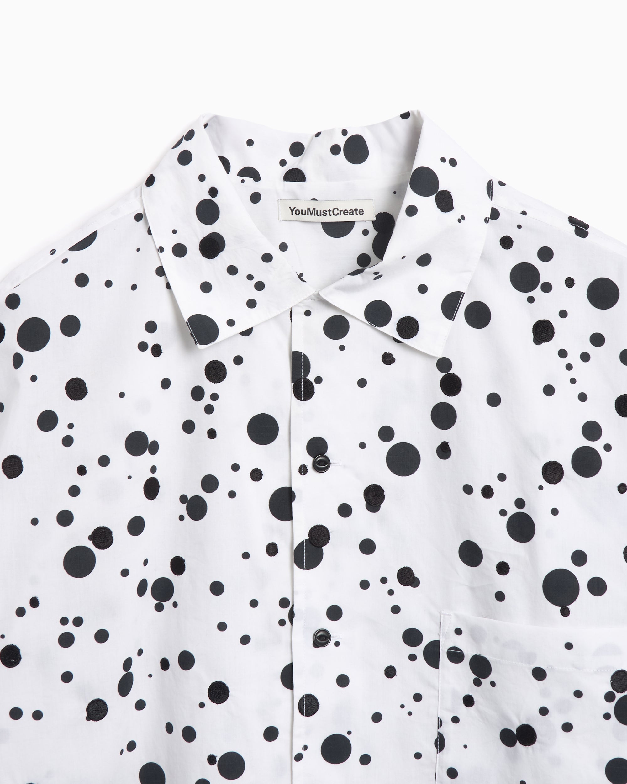 Shirts YMC Sidri Men's Short Sleeve Shirt Relaxed Men's Shirt - P2YAT-WHITE/BLACK