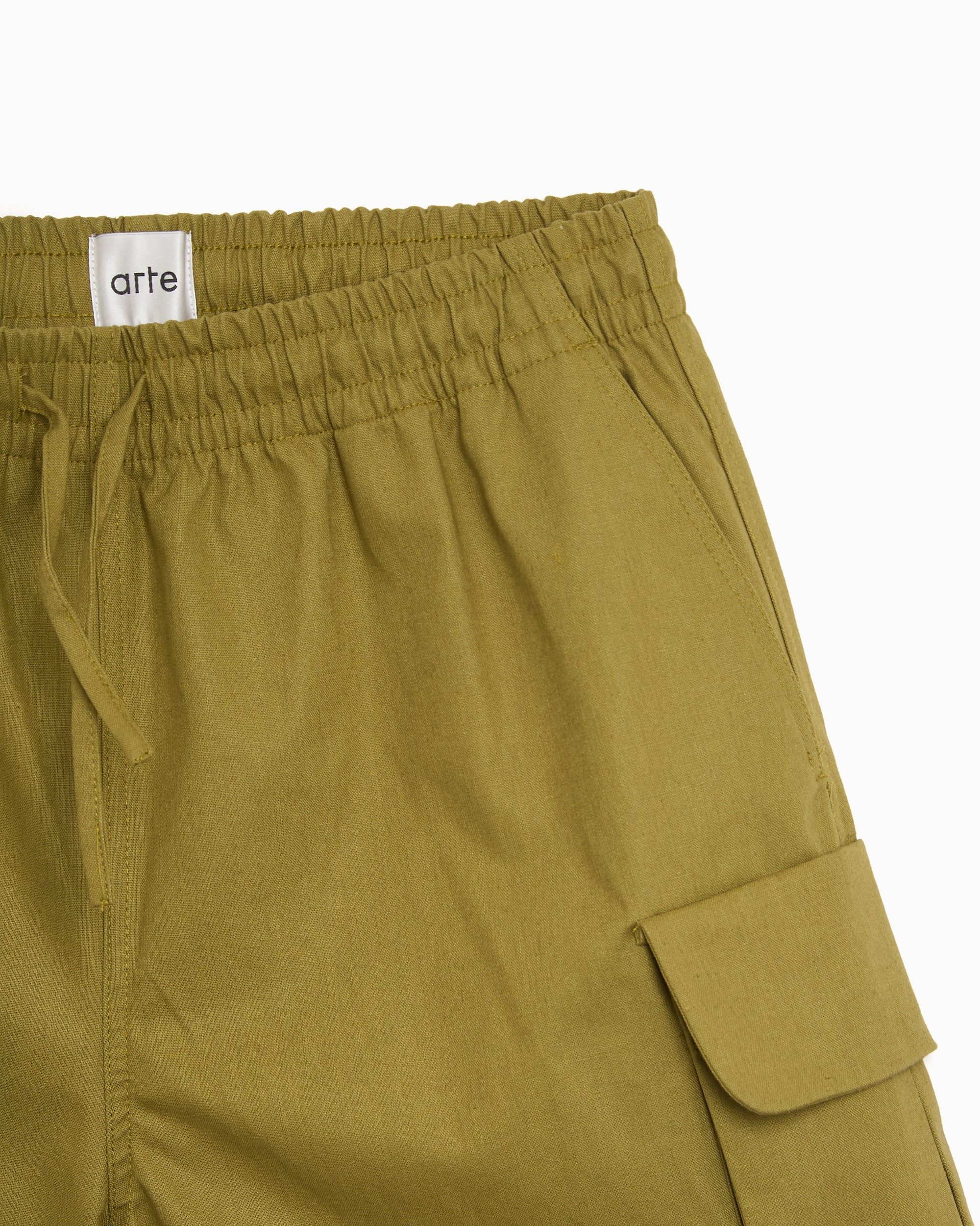 Shorts Arte Antwerp Linen Cargo Men's Shorts - SS26-040SHO-Green