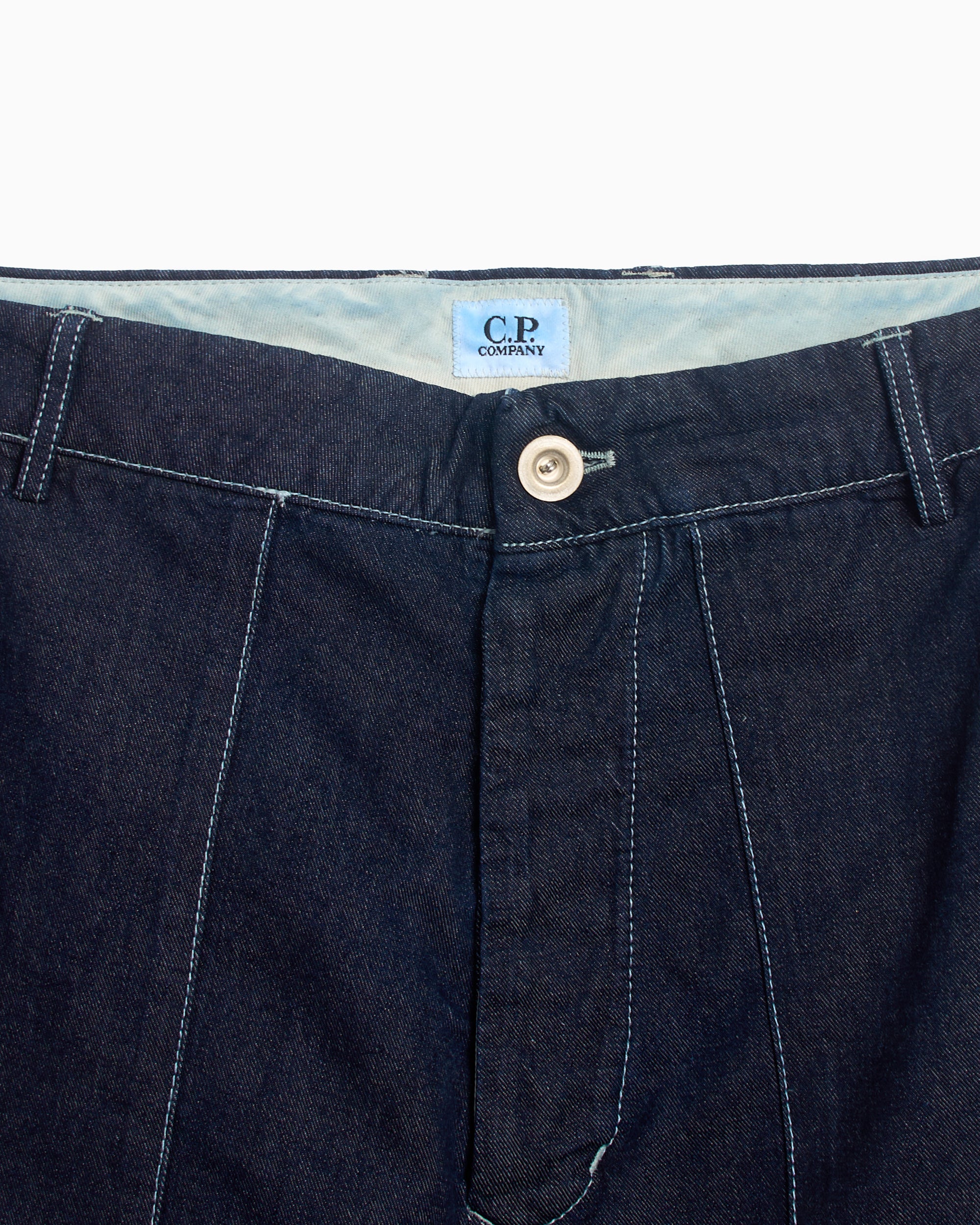 Shorts CP Company Men's Logo Patch Denim Shorts Men's Shorts - 18CMBE158A110295W-D08