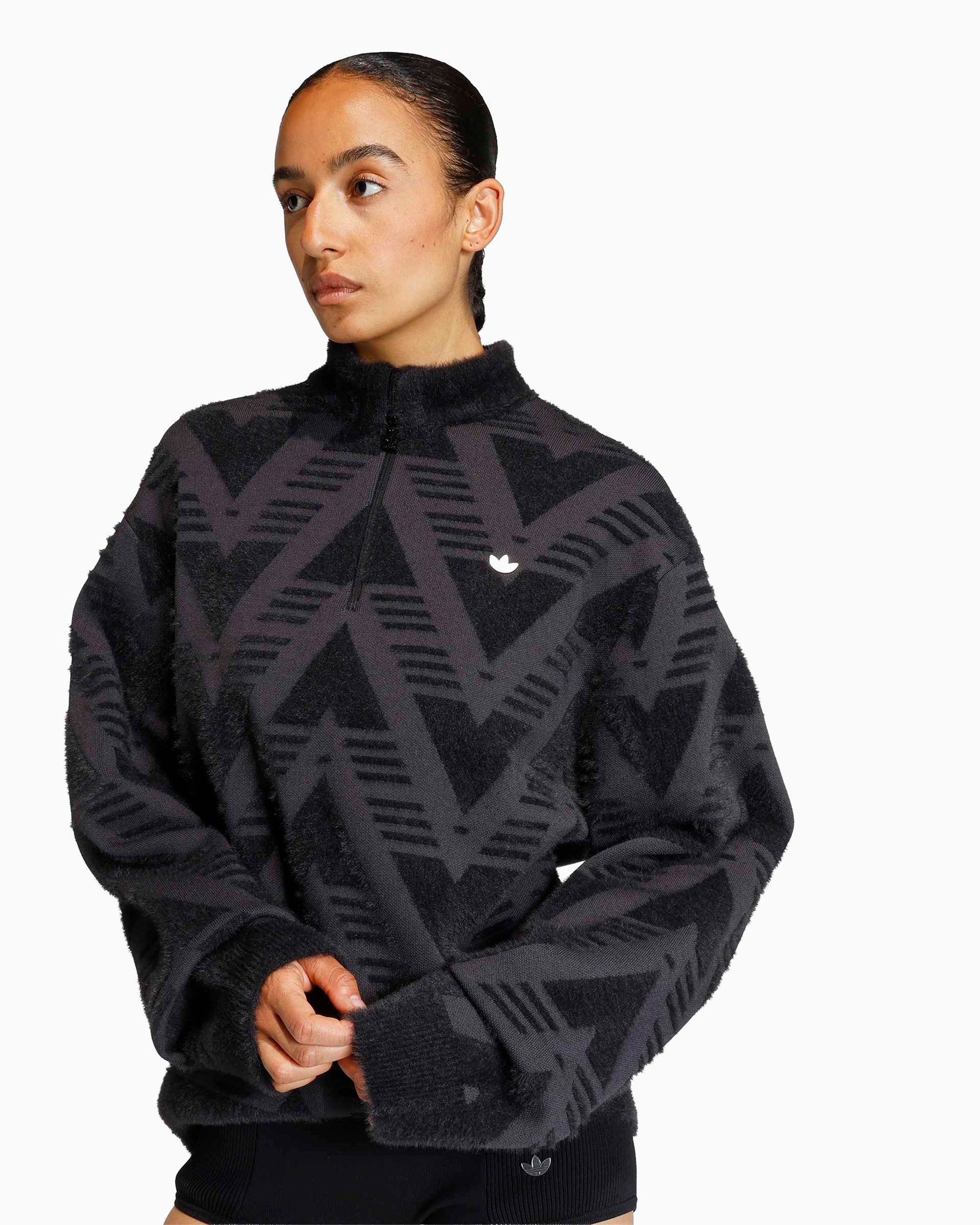 Sweaters adidas Originals Knitted Half-Zipped Relaxed Women's Sweater - KD2427