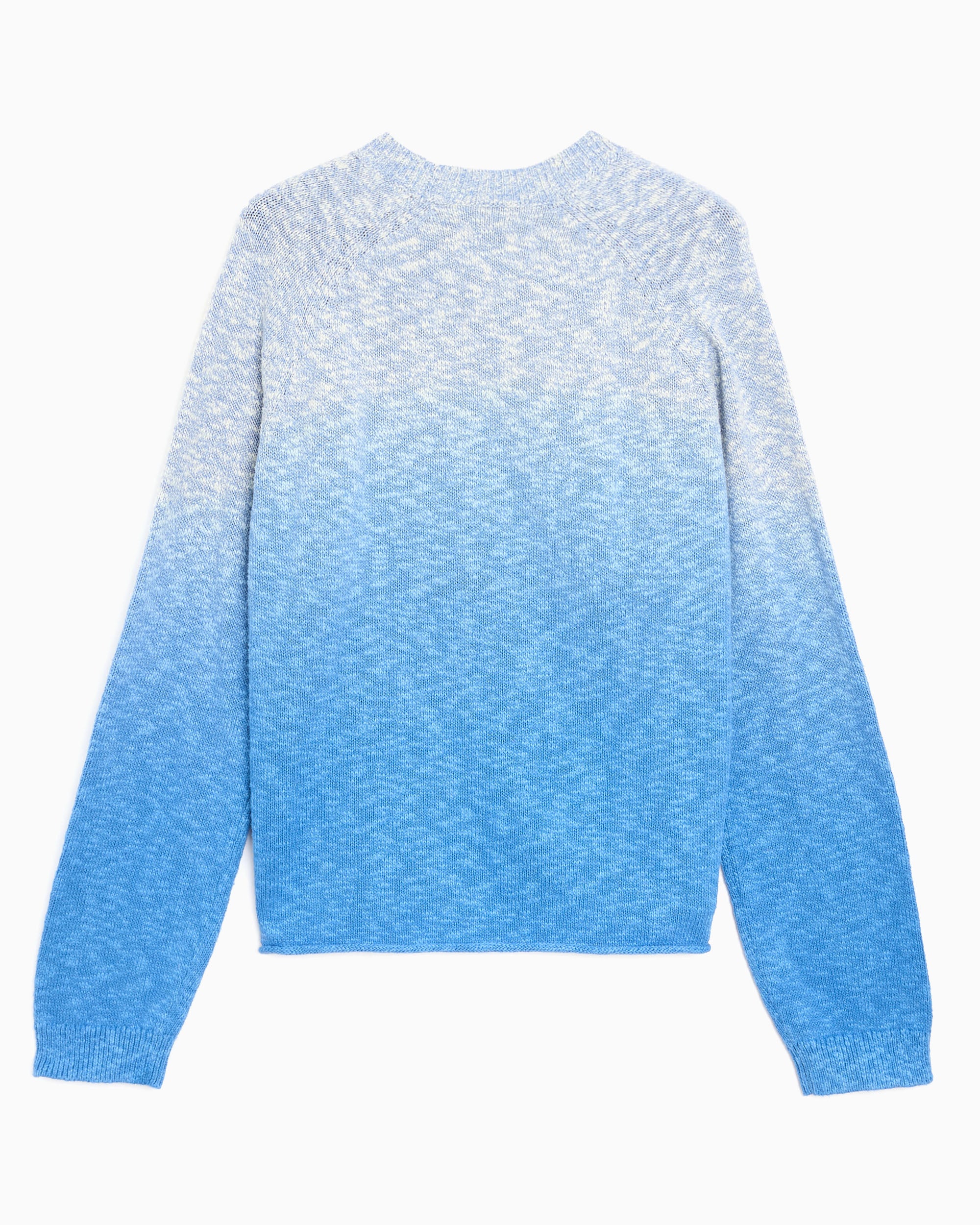 Sweaters Awake NY Hand Dip-Dyed Embroidered Relaxed Men's Sweater - AWK-SP26-KN001-BLU