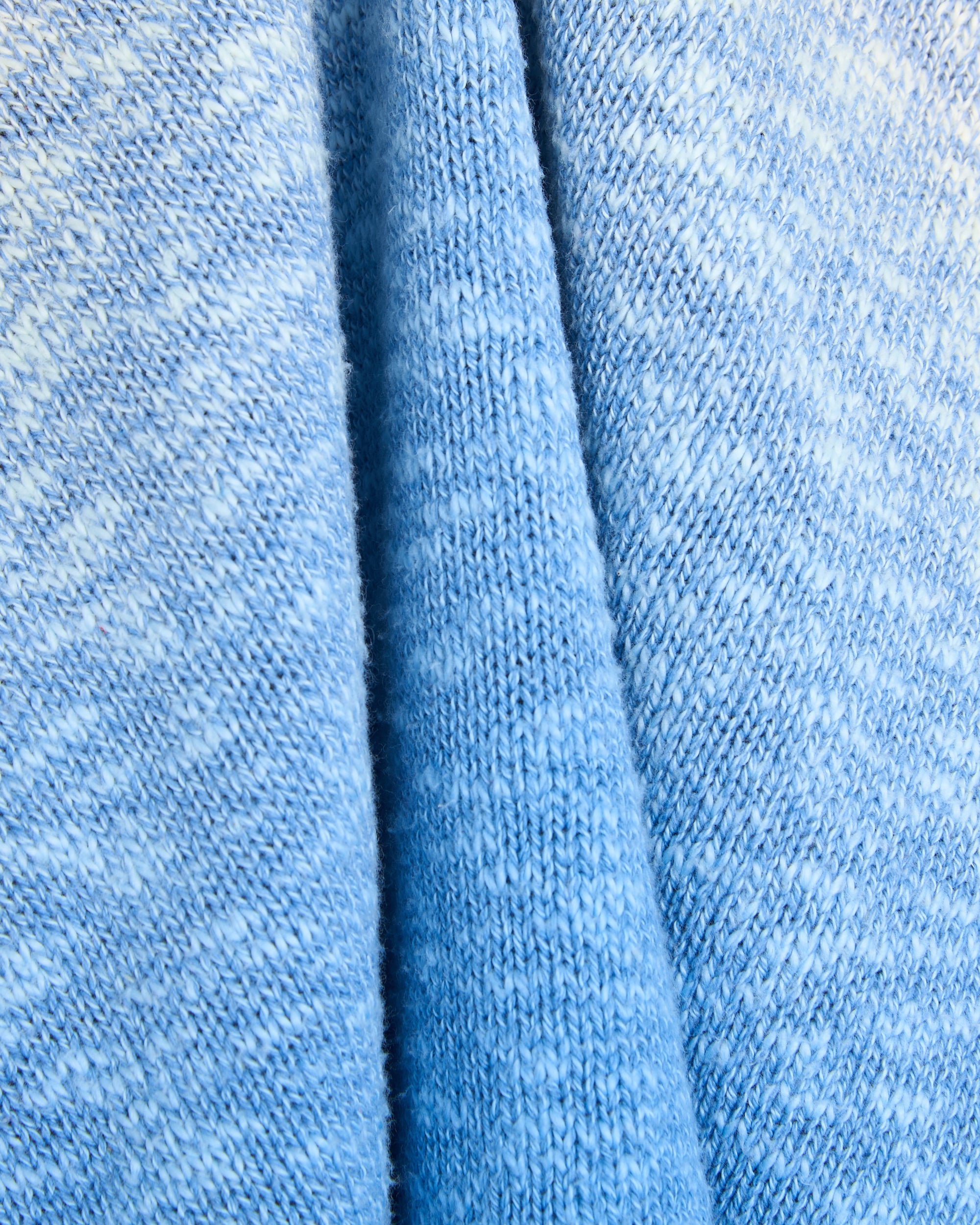 Sweaters Awake NY Hand Dip-Dyed Embroidered Relaxed Men's Sweater - AWK-SP26-KN001-BLU