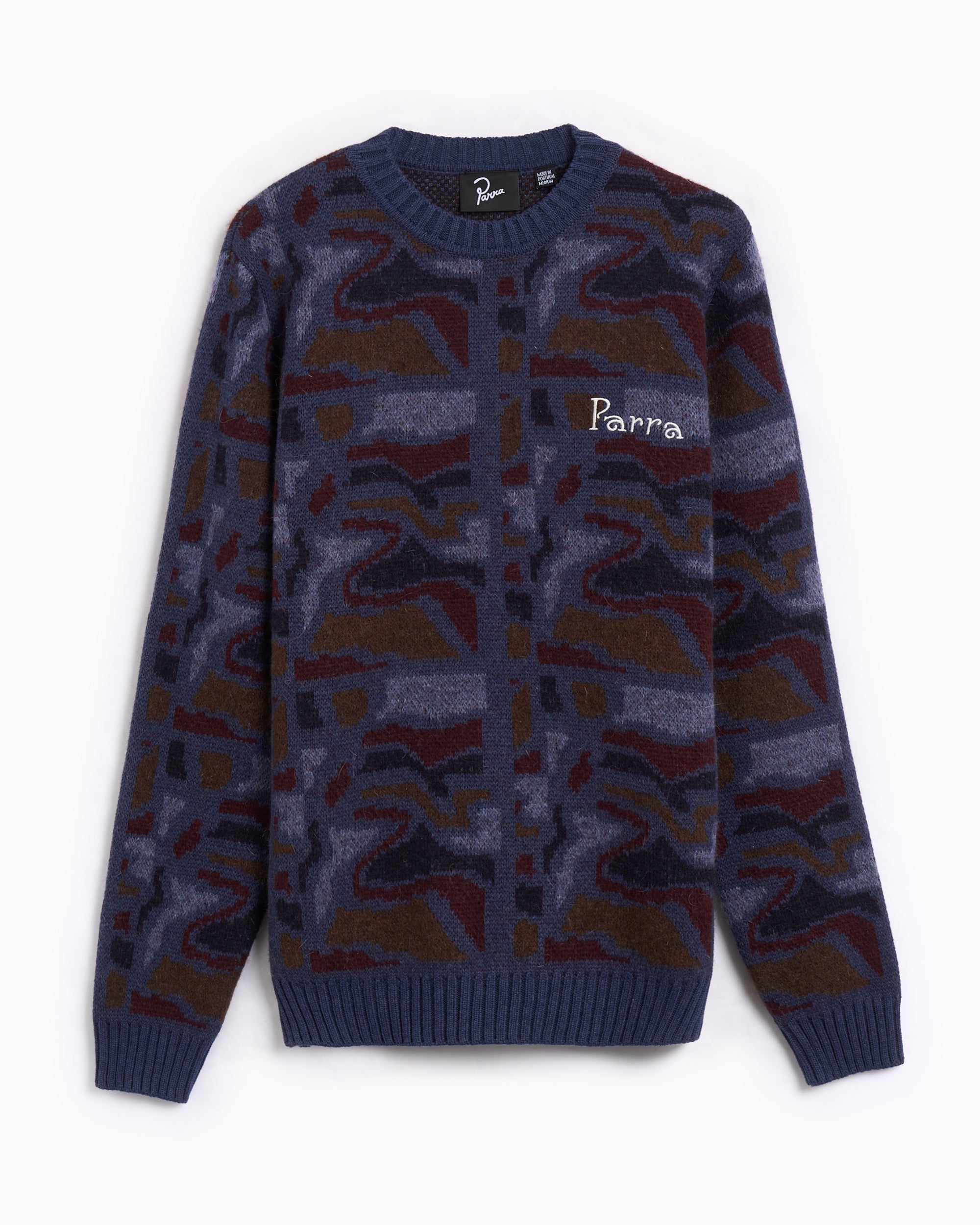 Sweaters by Parra Repeat ftp Booster Graphic Relaxed Men's Sweater - 54335-BLUE