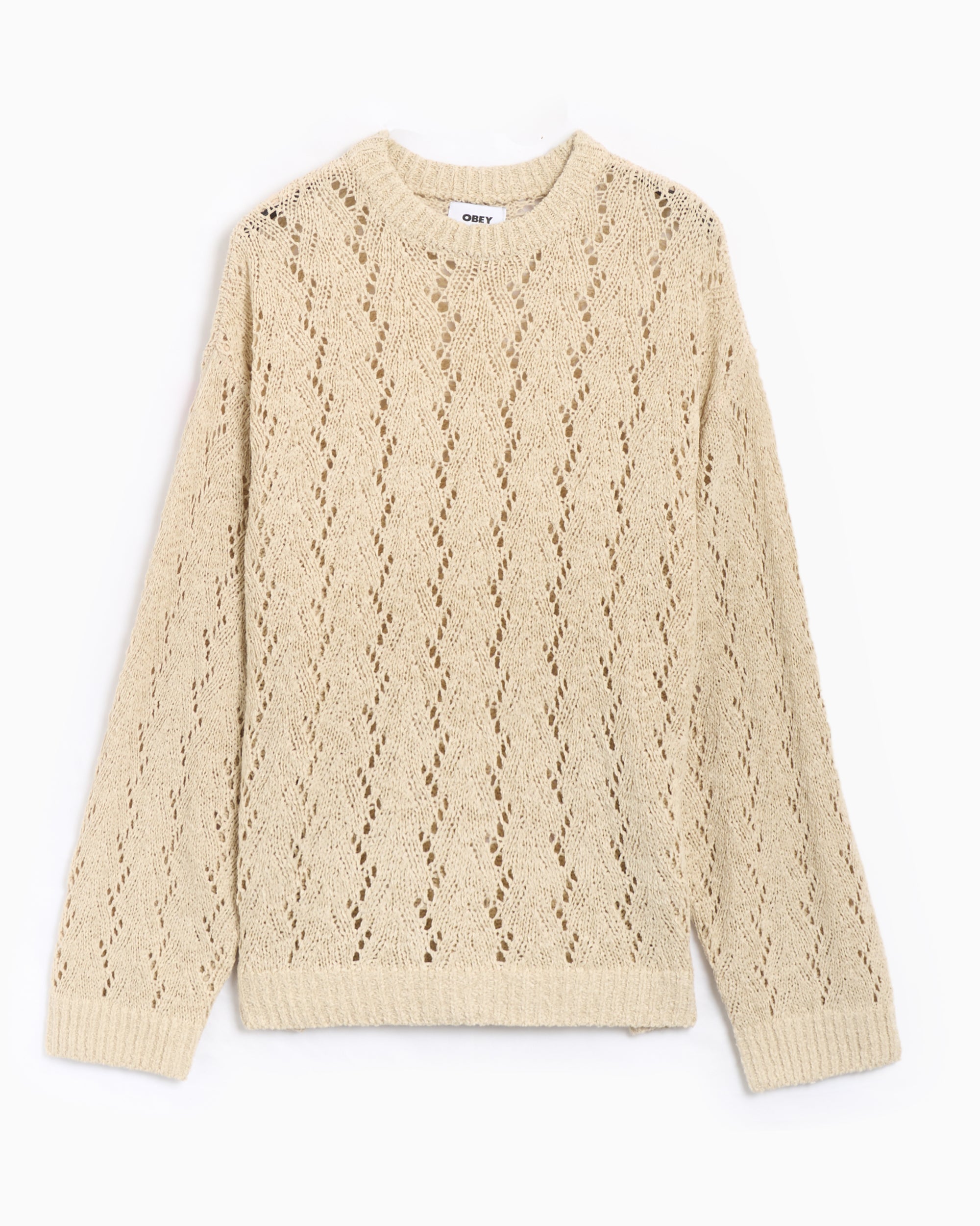 Sweaters OBEY Clothing Shimoda Tape Yarn Men's Sweater Men's Sweater - 151000099-NAT